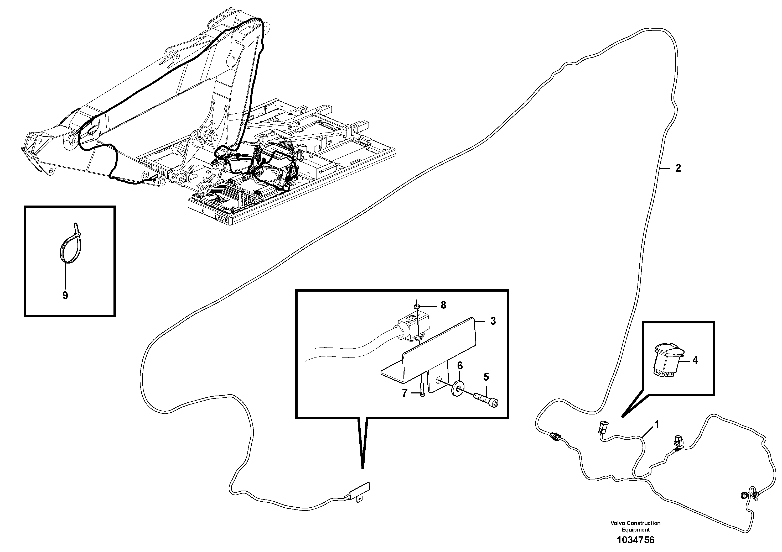 Схема запчастей Volvo EW140C - 69172 Rototilt EW140C