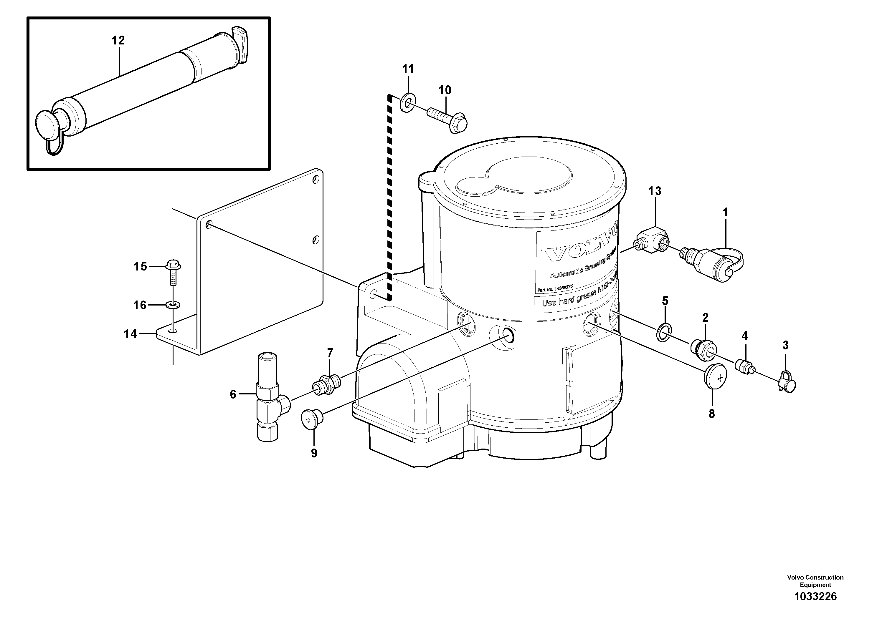 Схема запчастей Volvo EW140C - 50227 Pump with fitting parts EW140C