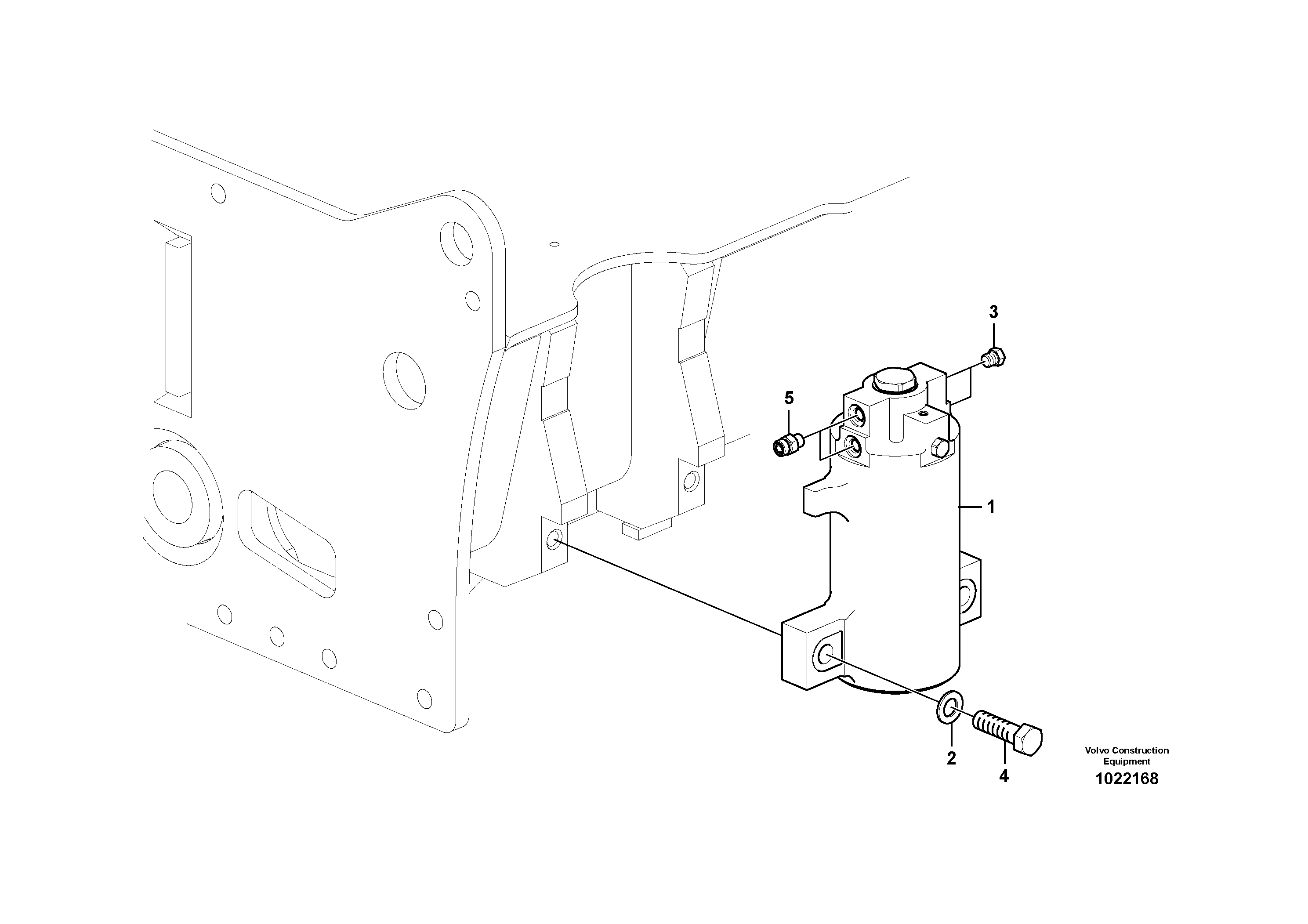 Схема запчастей Volvo EW160C - 84457 Oscillating system EW160C