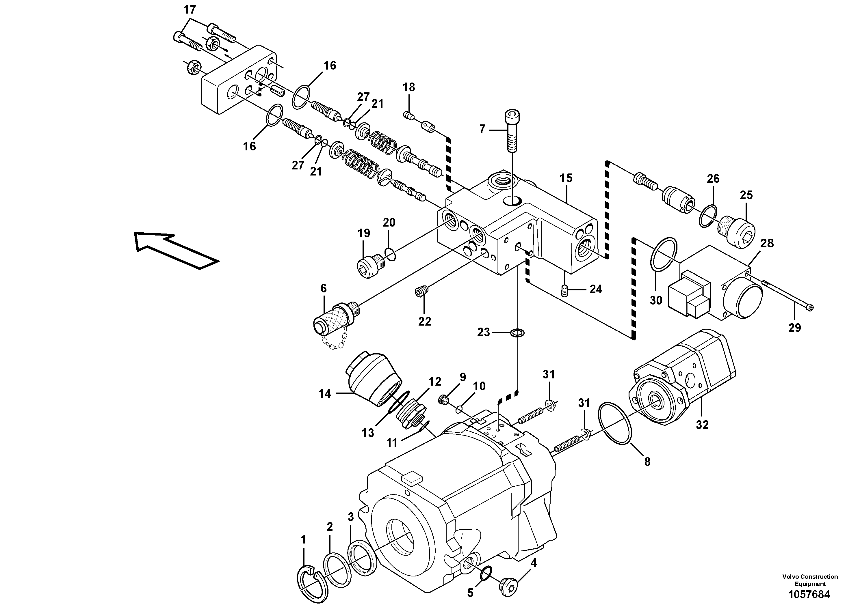 Схема запчастей Volvo EW160C - 89978 Насос EW160C