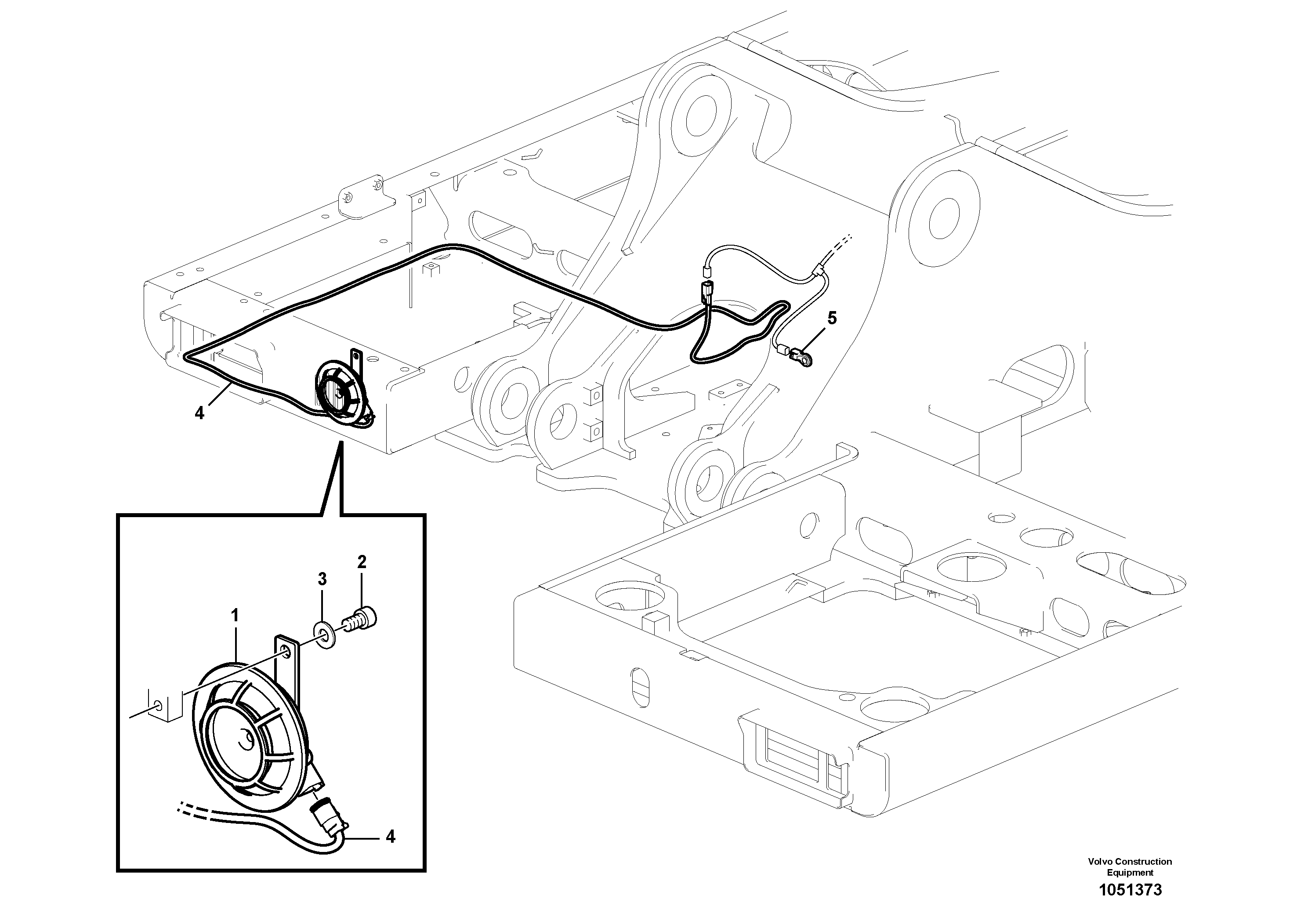 Схема запчастей Volvo EW160C - 85416 Horn EW160C