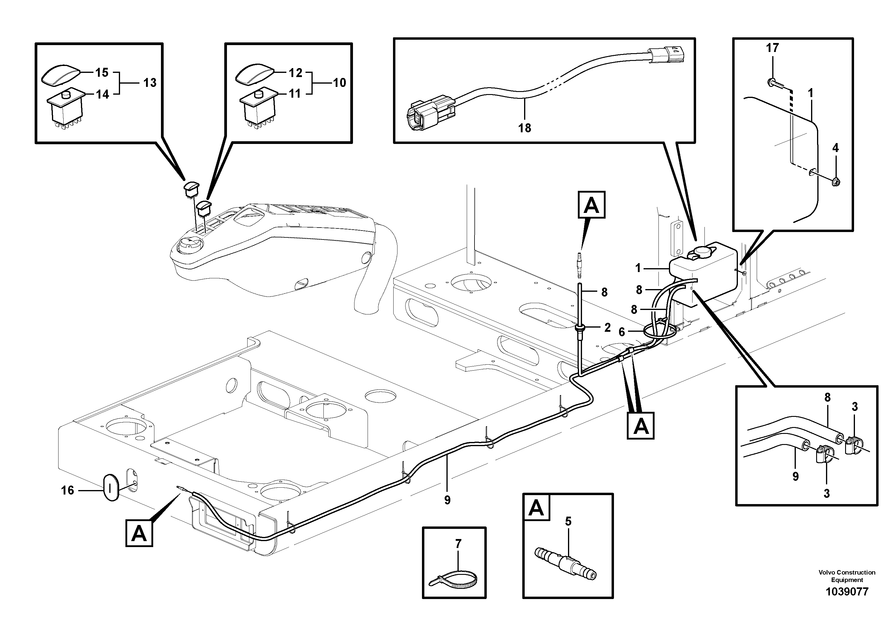 Схема запчастей Volvo EW160C - 99235 Lower wiper EW160C