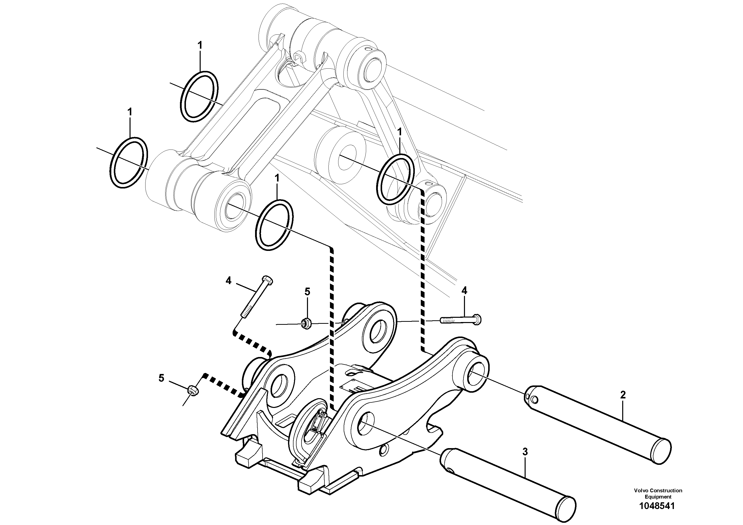 Схема запчастей Volvo EW160C - 82421 Quickfit, hydraulic EW160C