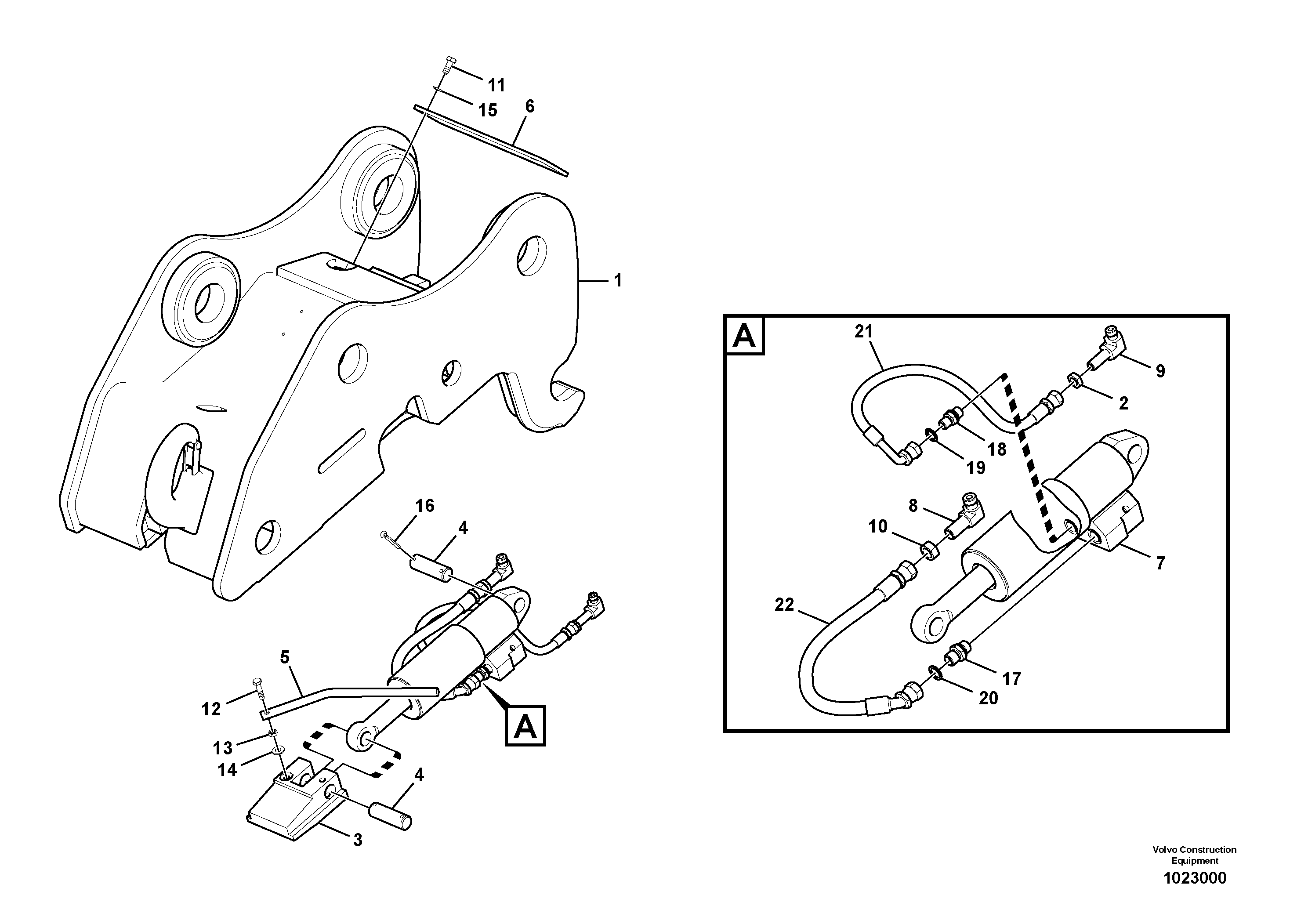 Схема запчастей Volvo EW160C - 88379 Attachment bracket, quickfit EW160C