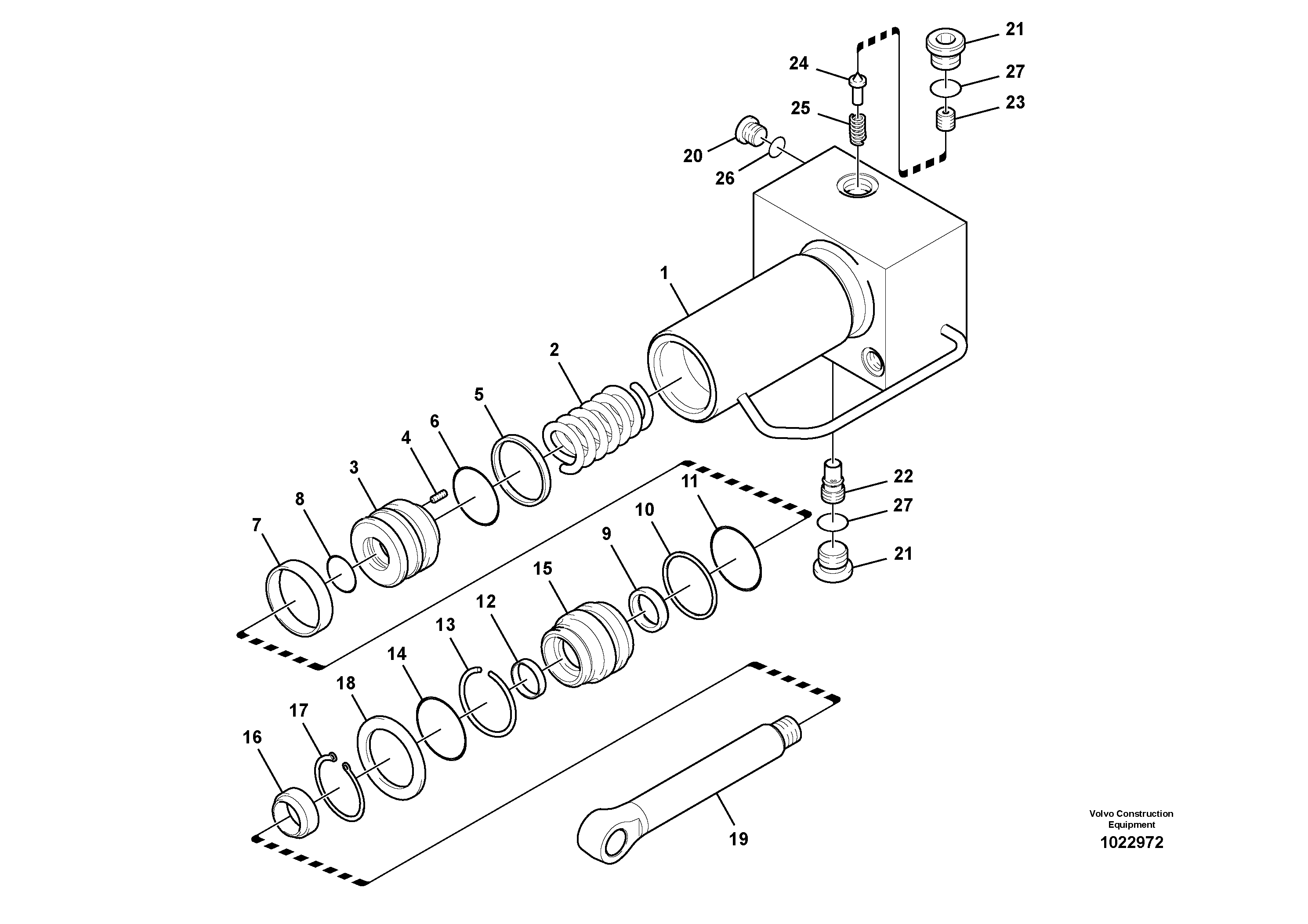 Схема запчастей Volvo EW160C - 90386 Quick fit cylinder EW160C