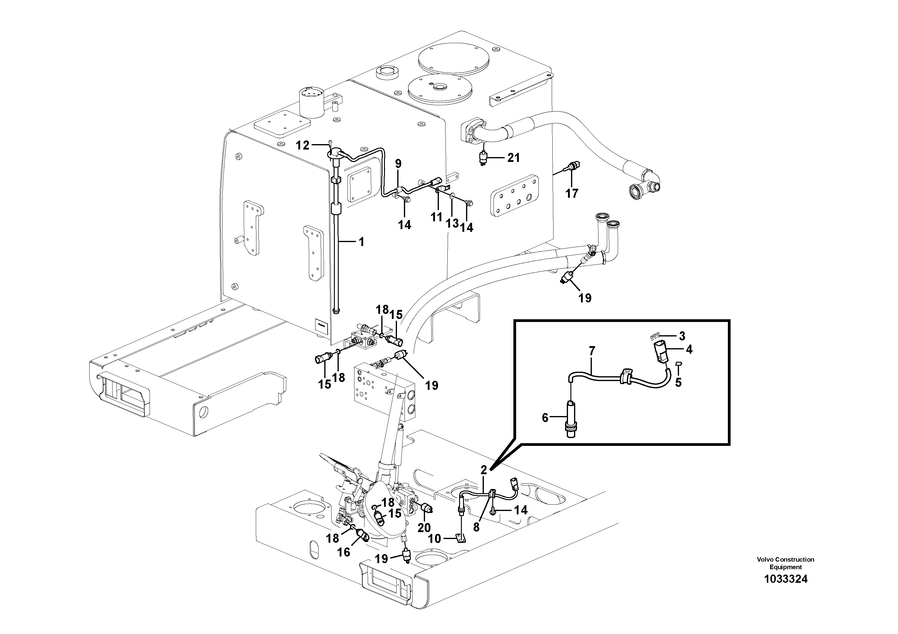 Схема запчастей Volvo EW160C - 104364 Electrical sensor EW160C