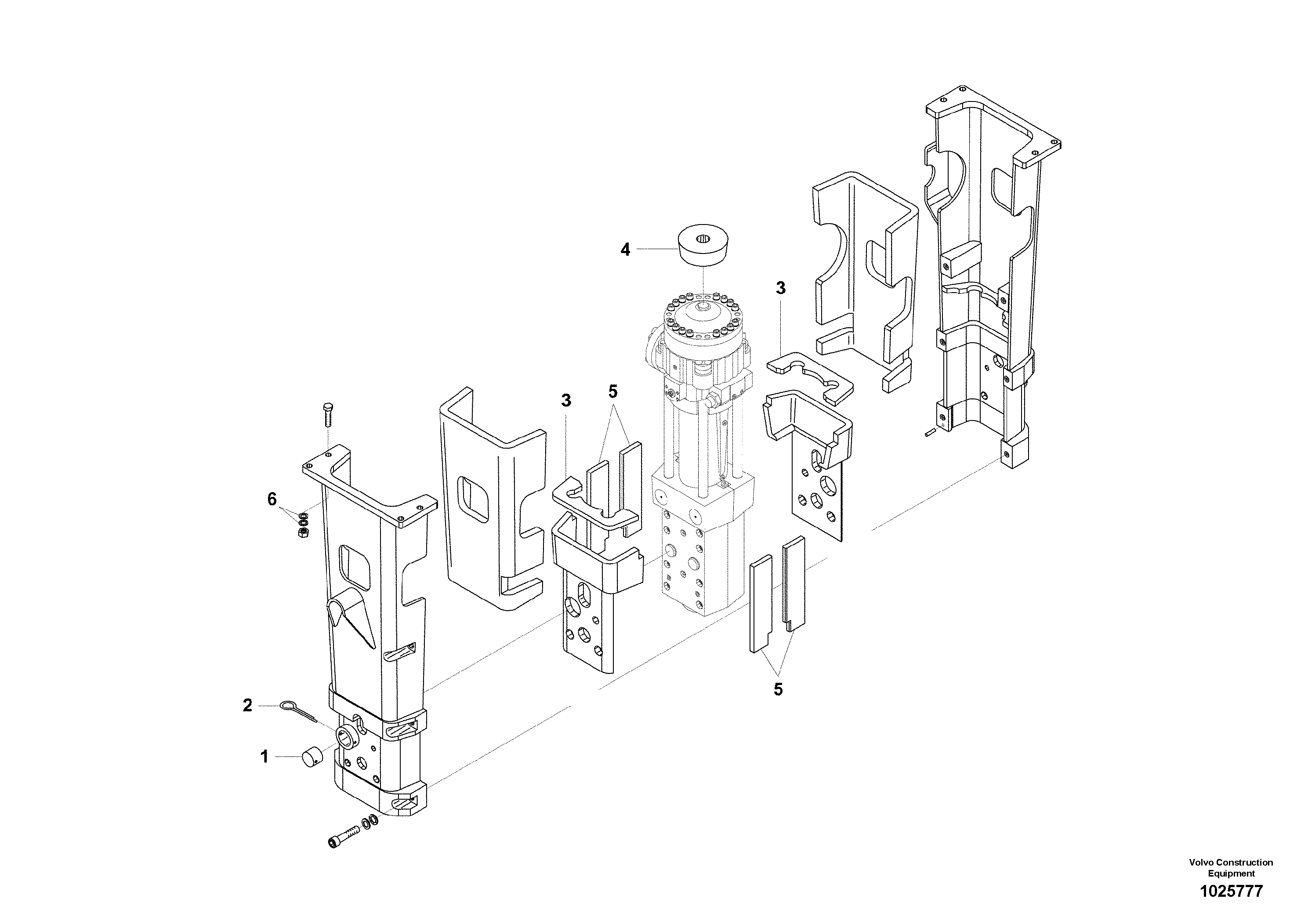 Схема запчастей Volvo EW160C - 57269 Hydraulic Hammer, Housing ATTACHMENTS EXCAVATOR WHEELED EXCAVATORS BUCKET&HAMMER