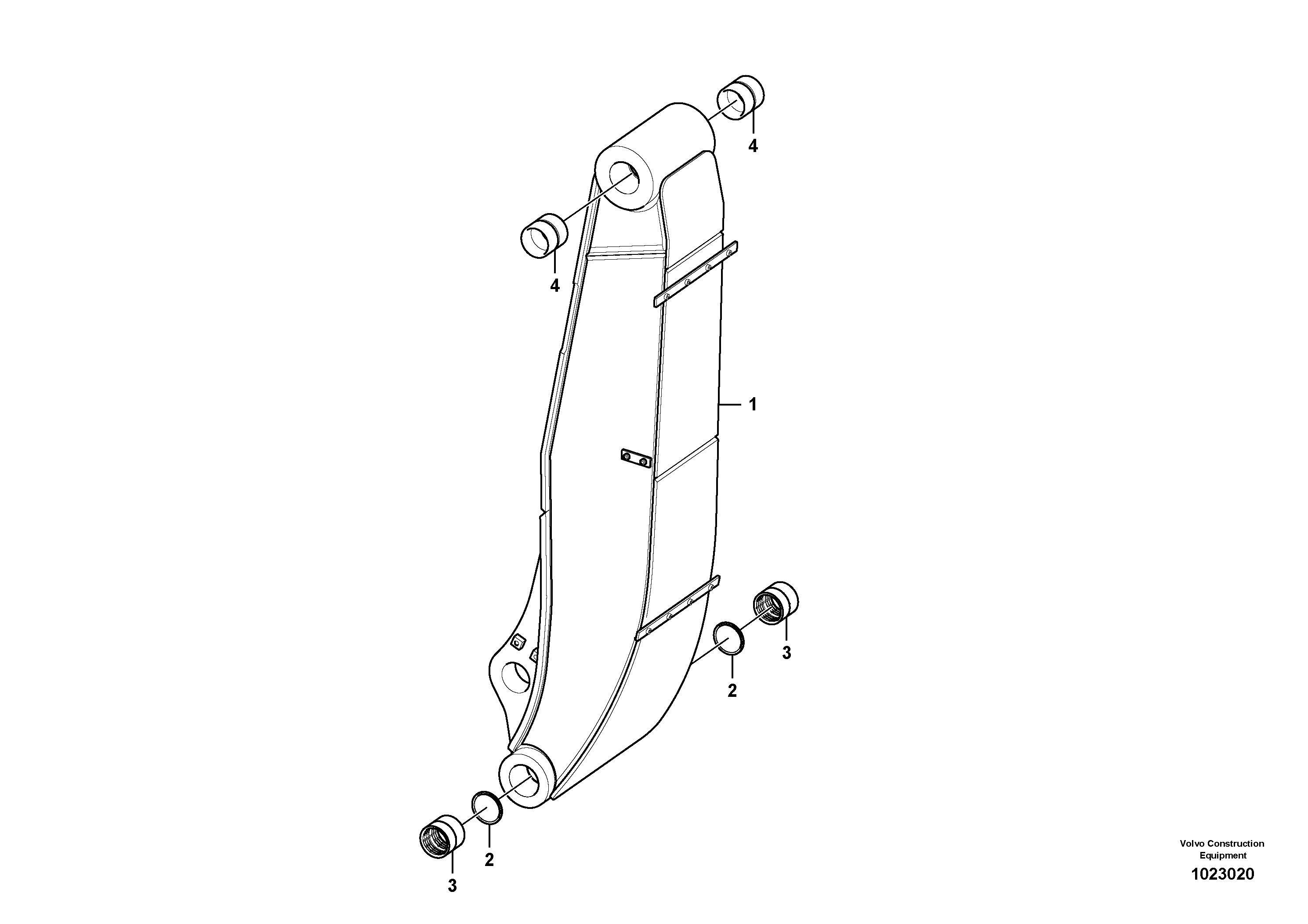 Схема запчастей Volvo EW160C - 87770 Boom and grease piping, adjustable 1st EW160C