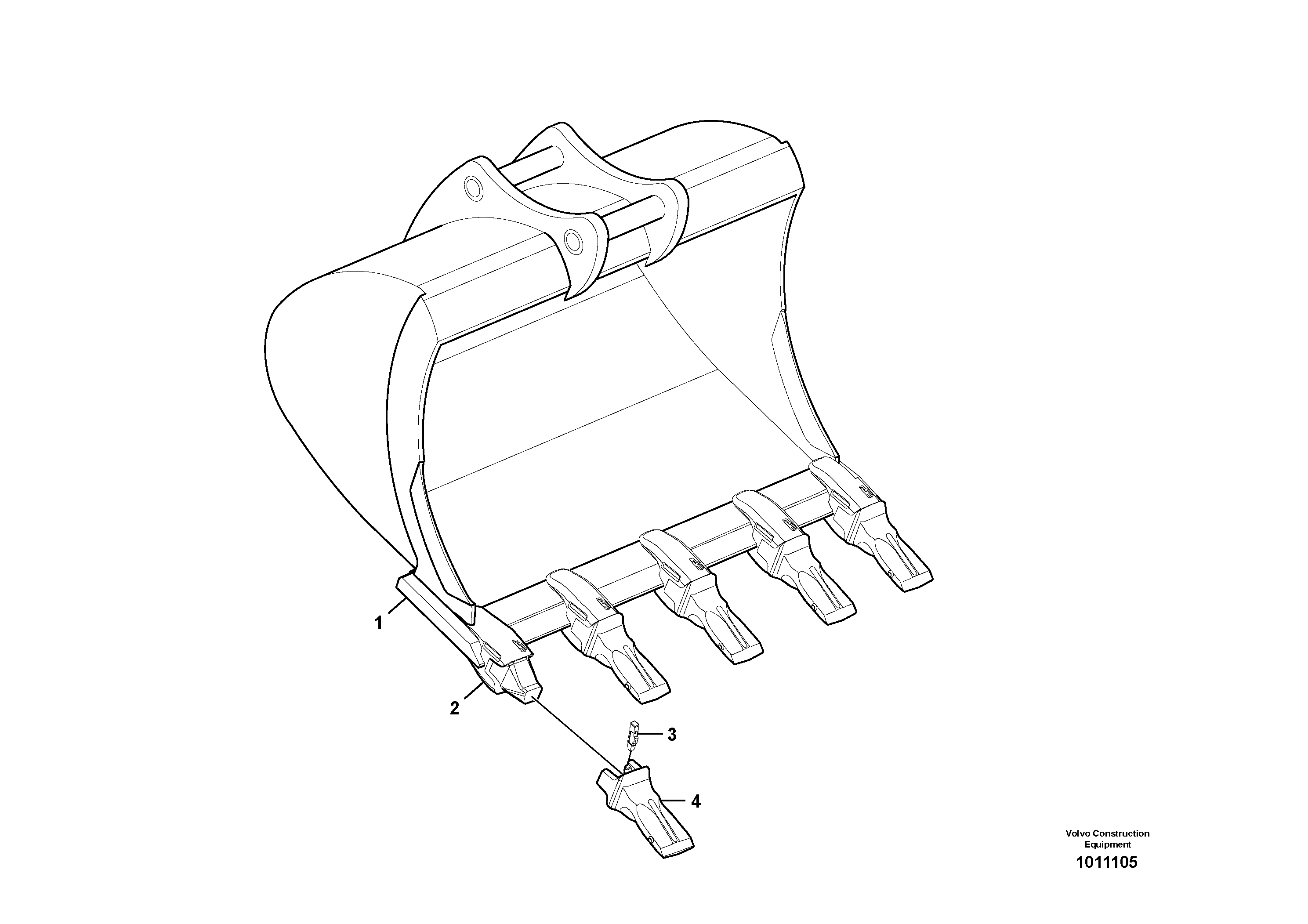 Схема запчастей Volvo EW160C - 75247 Buckets for Quickfit ATTACHMENTS EXCAVATOR WHEELED EXCAVATORS BUCKET&HAMMER