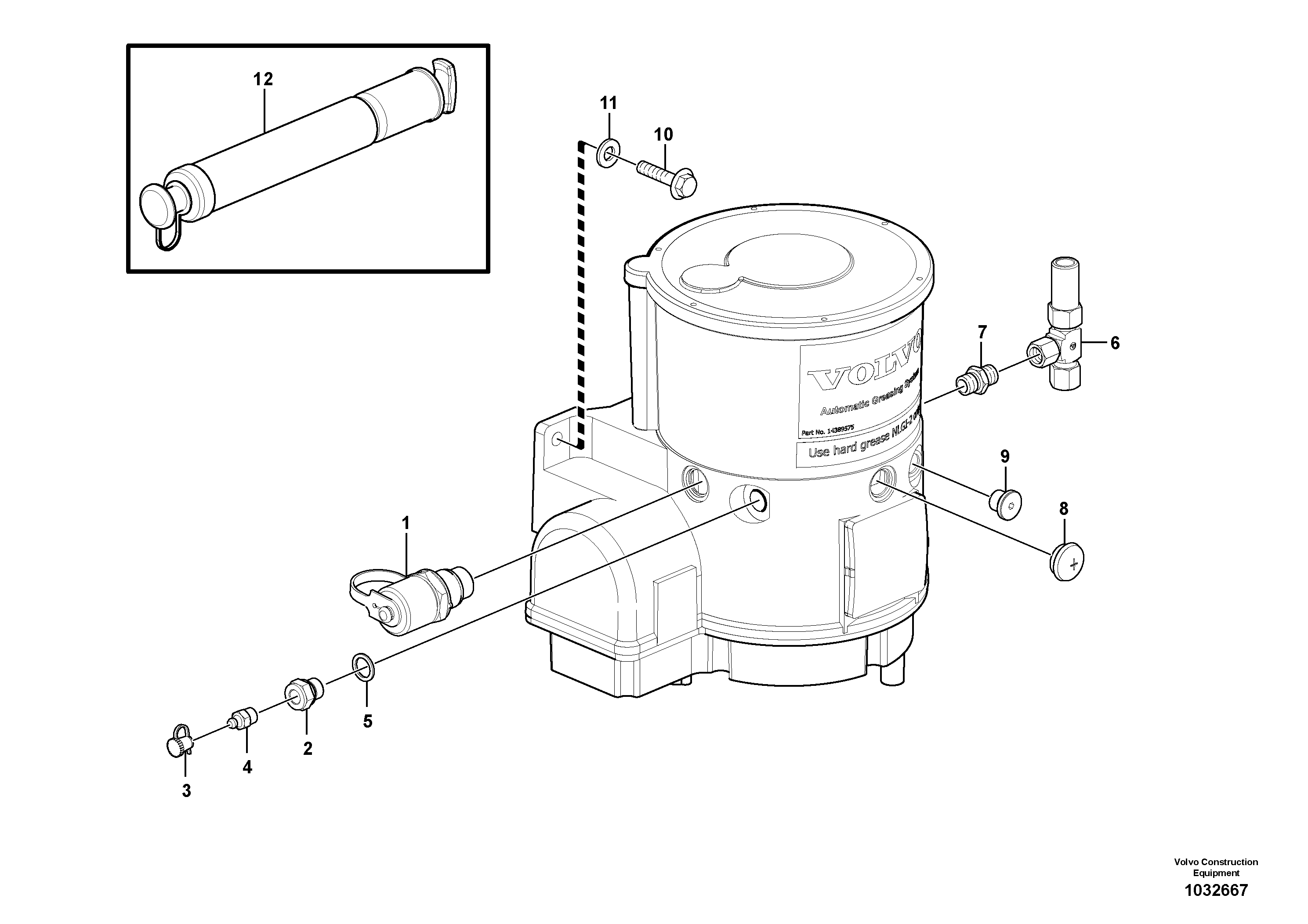 Схема запчастей Volvo EW180C - 24129 Pump with fitting parts EW180C