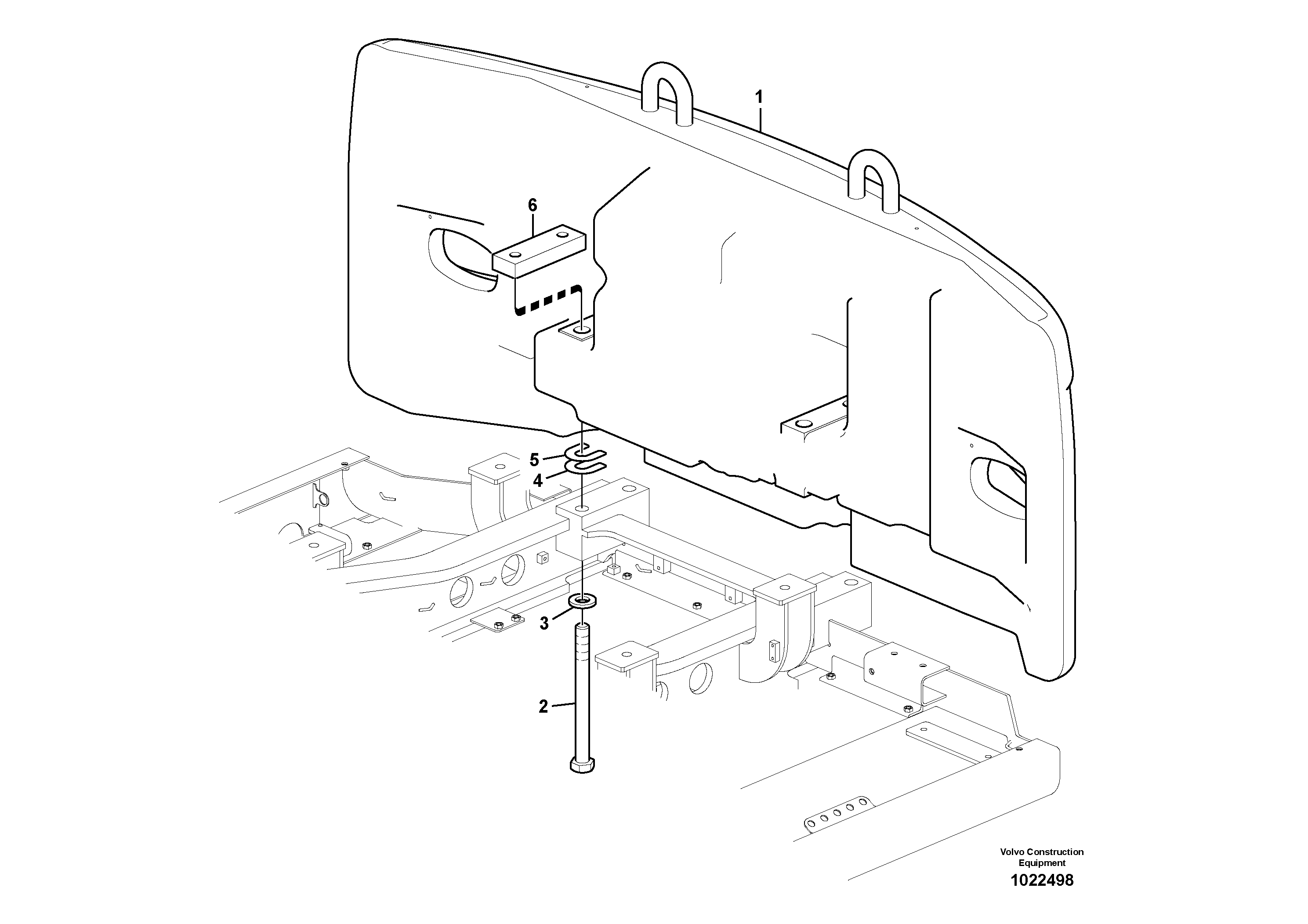 Схема запчастей Volvo EW180C - 65423 Противовесы EW180C