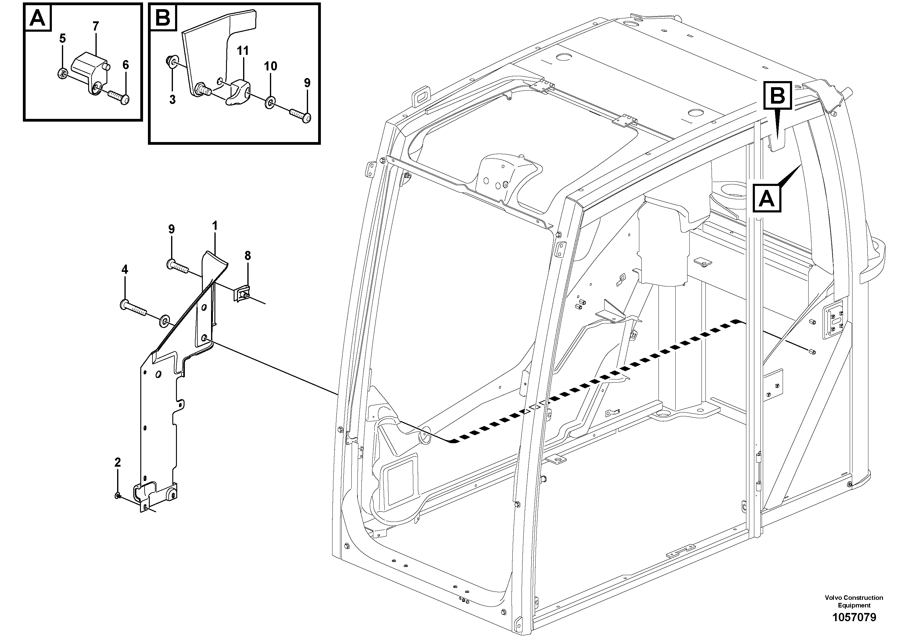 Схема запчастей Volvo EW180C - 73348 Interior components EW180C