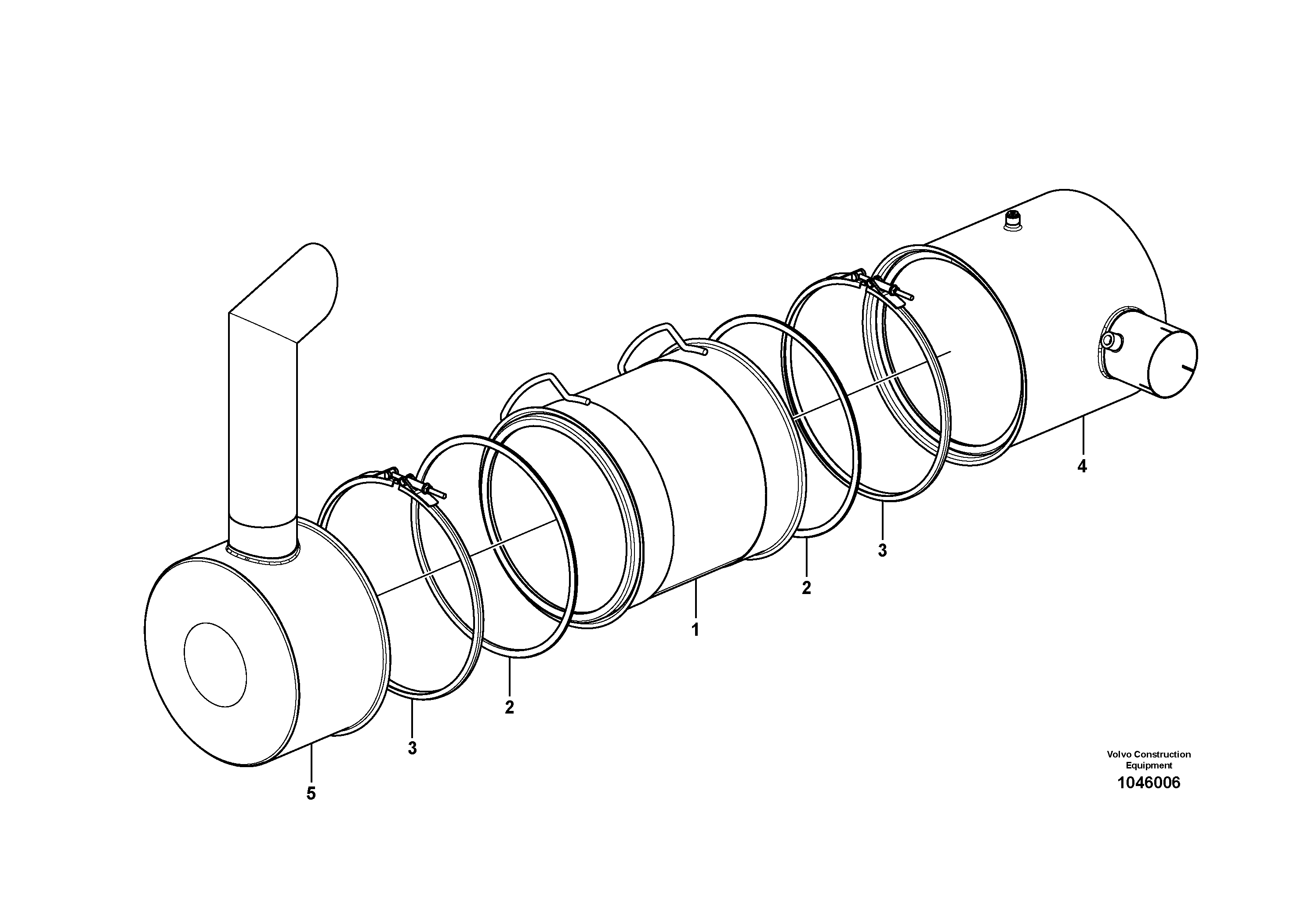 Схема запчастей Volvo EW180C - 21246 Diesel Particulate Filter EW180C