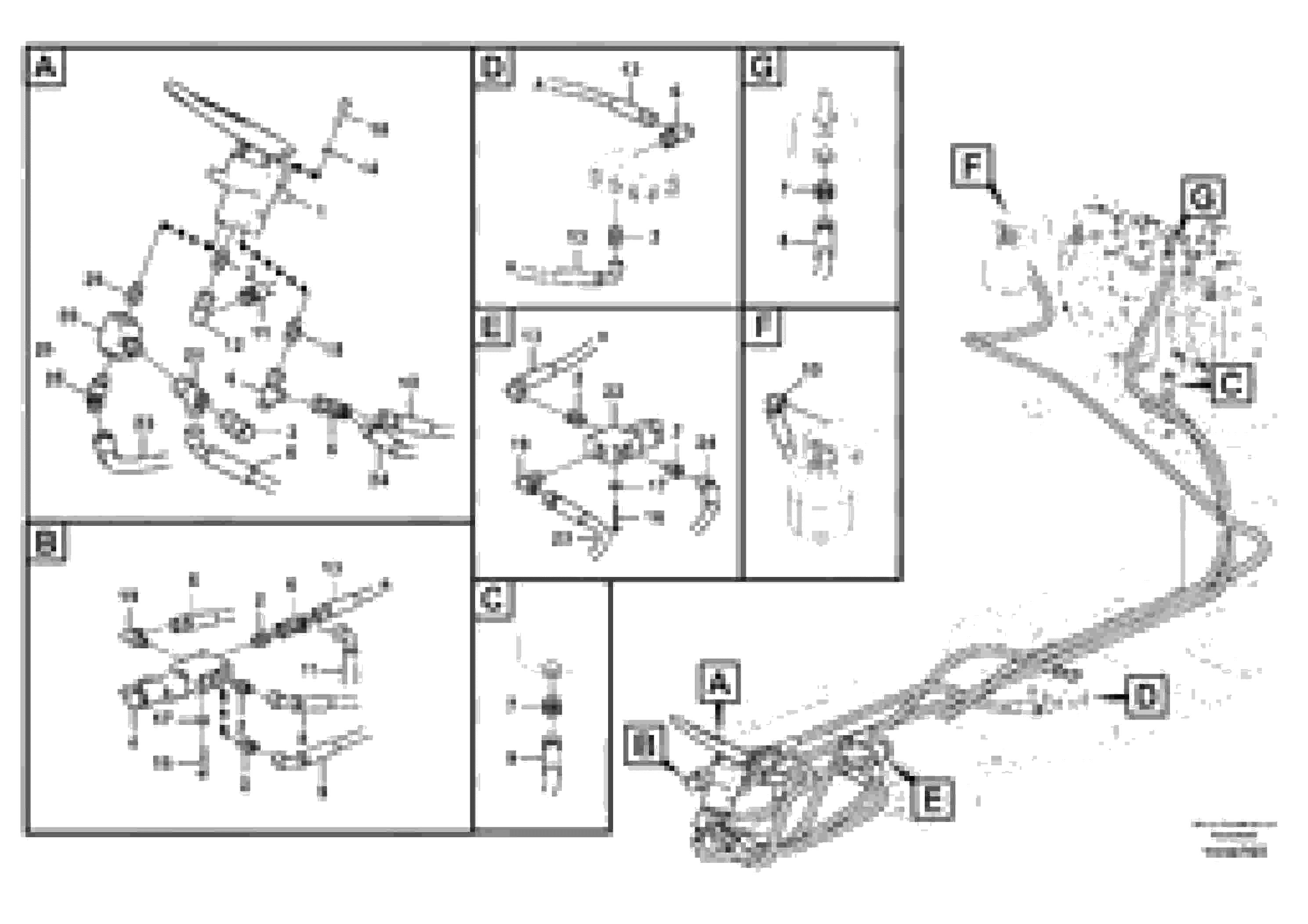 Схема запчастей Volvo EW180C - 89634 Servo system, control valve to remote control valve pedal EW180C