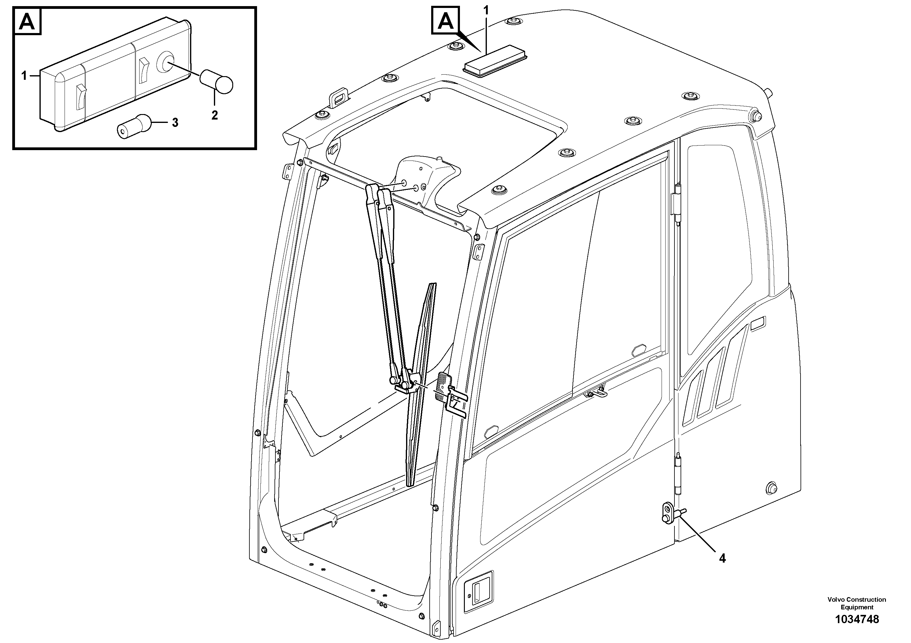 Схема запчастей Volvo EW180C - 86279 Interior lamp EW180C