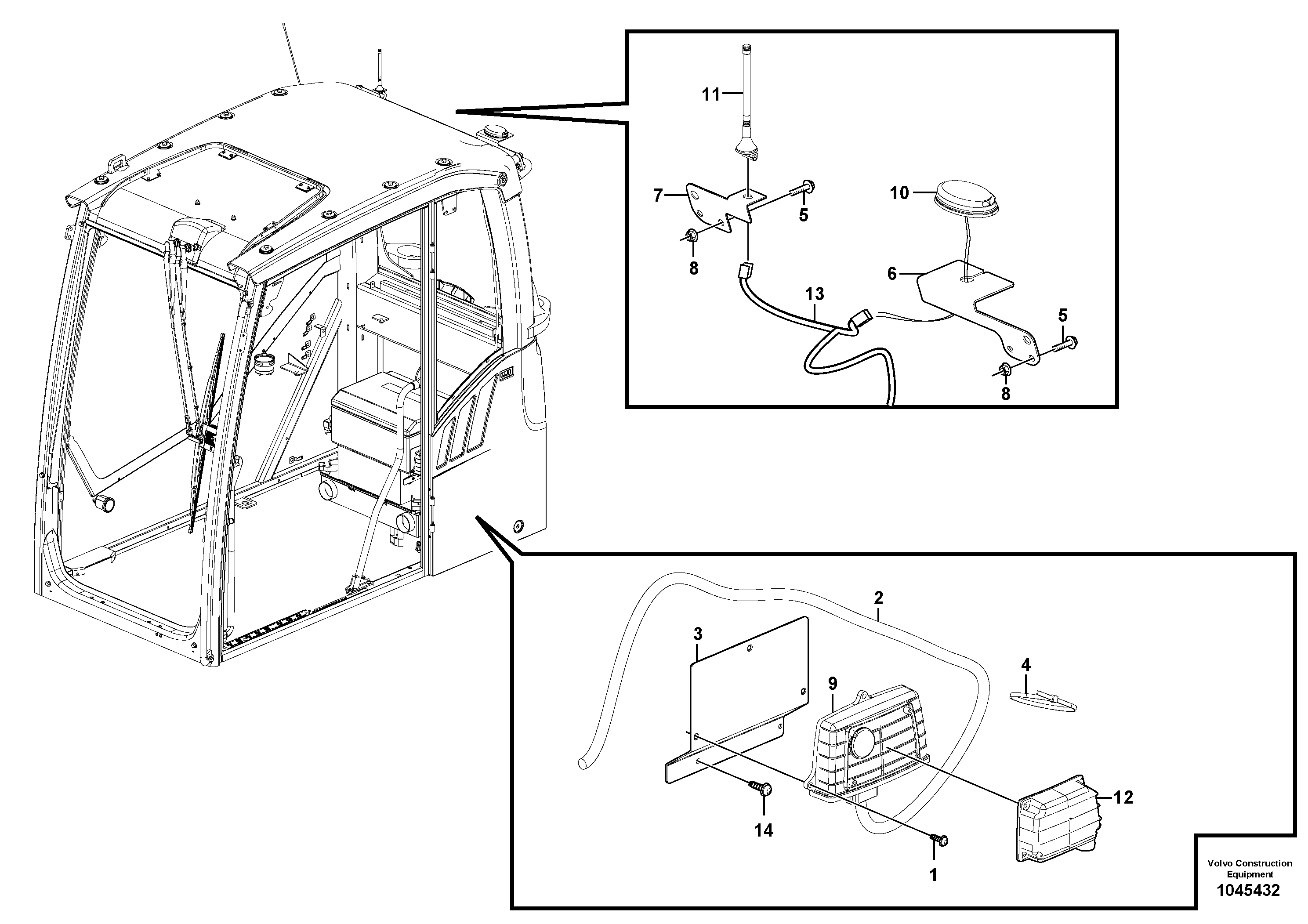 Схема запчастей Volvo EW180C - 97592 System for wireless electronic controlled communication (telematics) EW180C