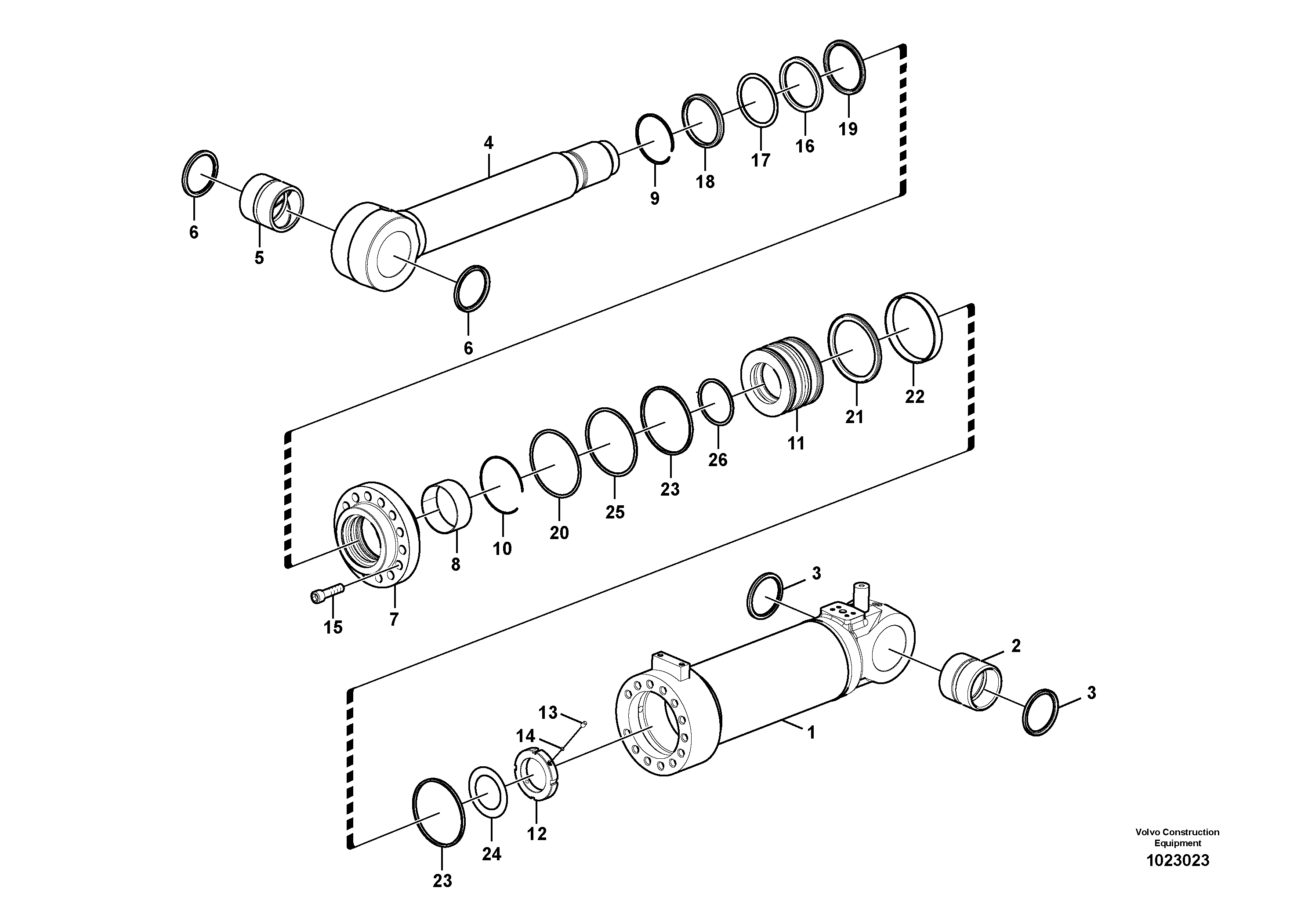 Схема запчастей Volvo EW180C - 89274 Boom cylinder, adjustable 1st EW180C