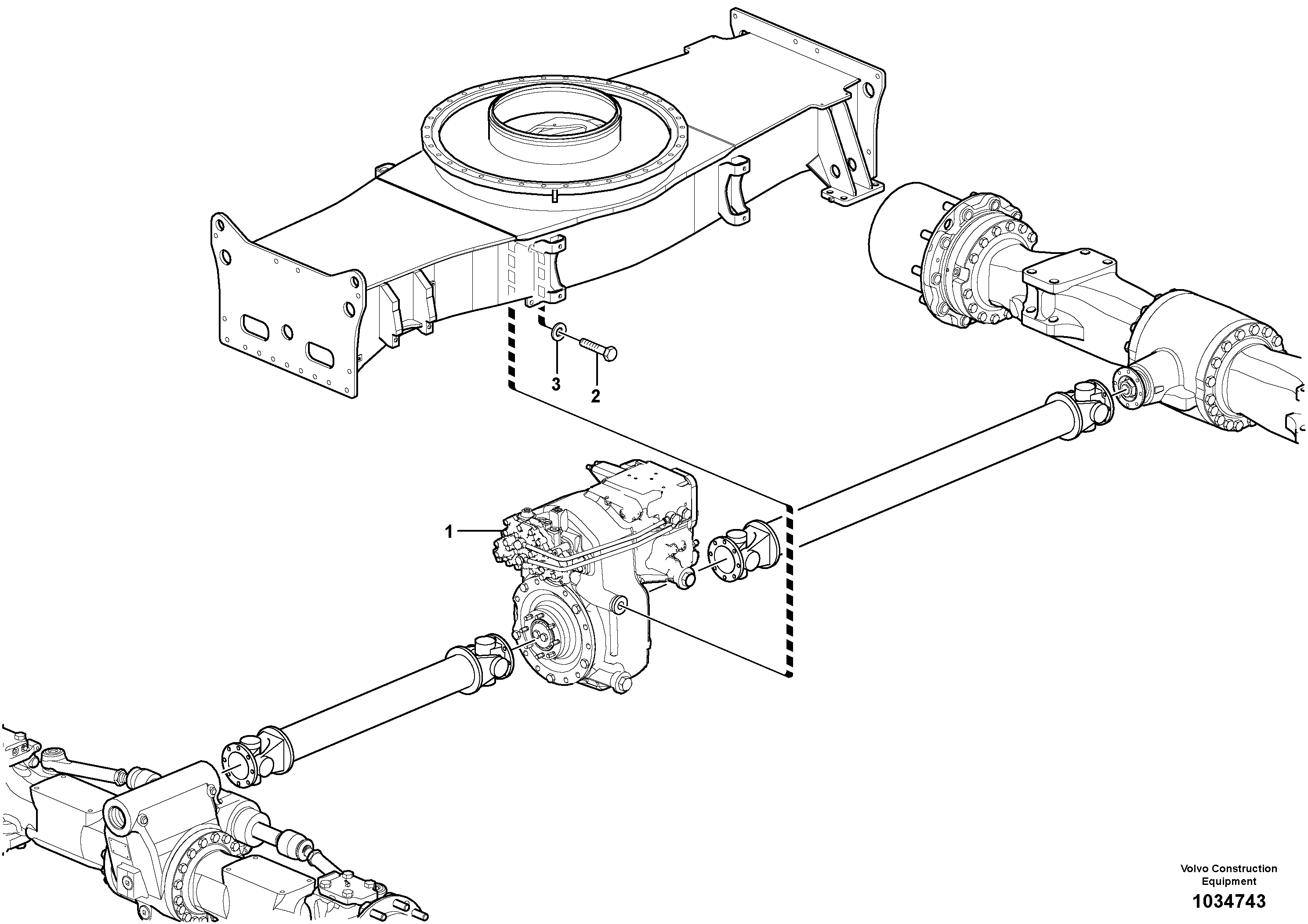 Схема запчастей Volvo EW210C - 89748 Drop box with fitting parts EW210C