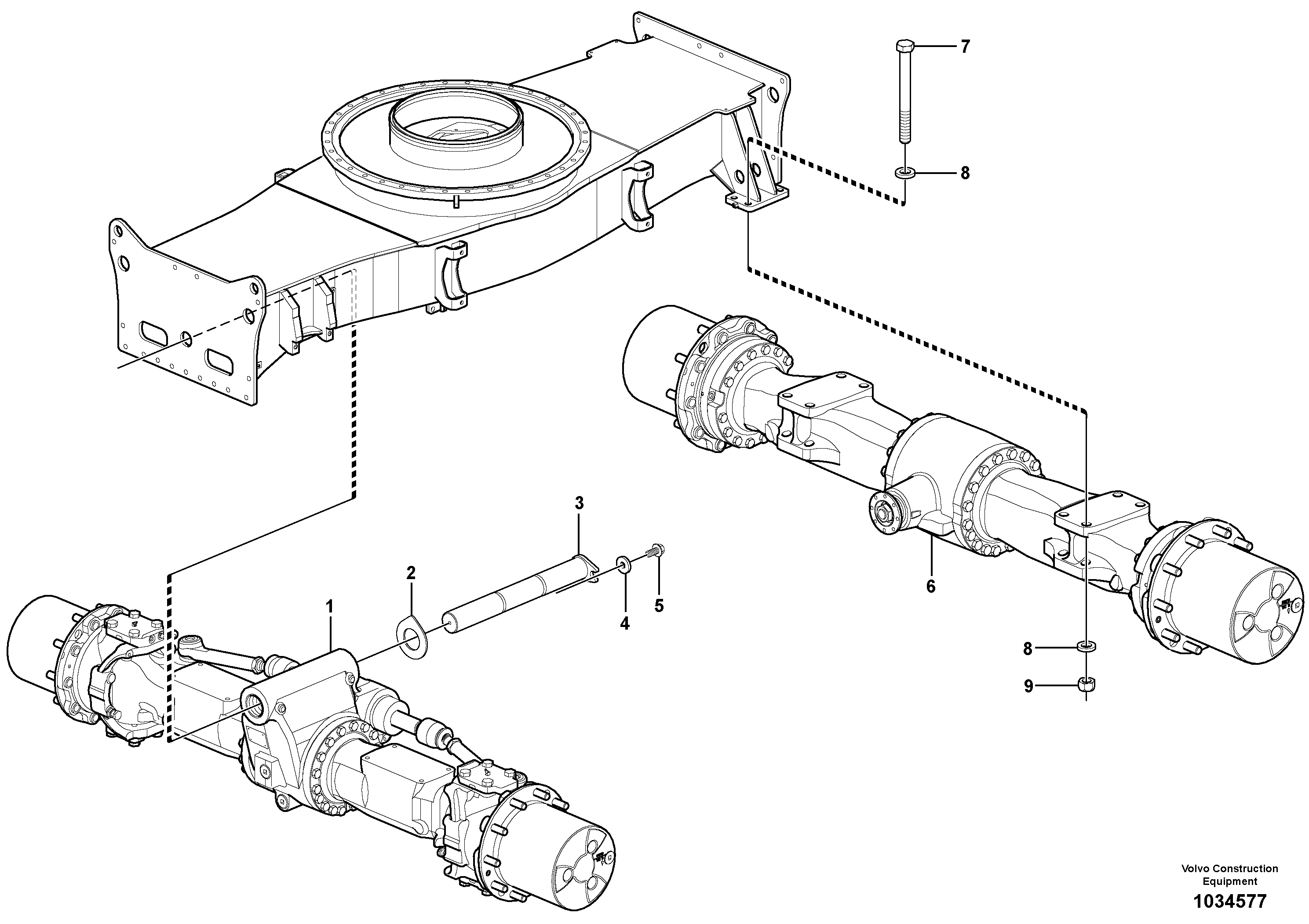 Схема запчастей Volvo EW210C - 77706 Planet axles with fitting parts EW210C