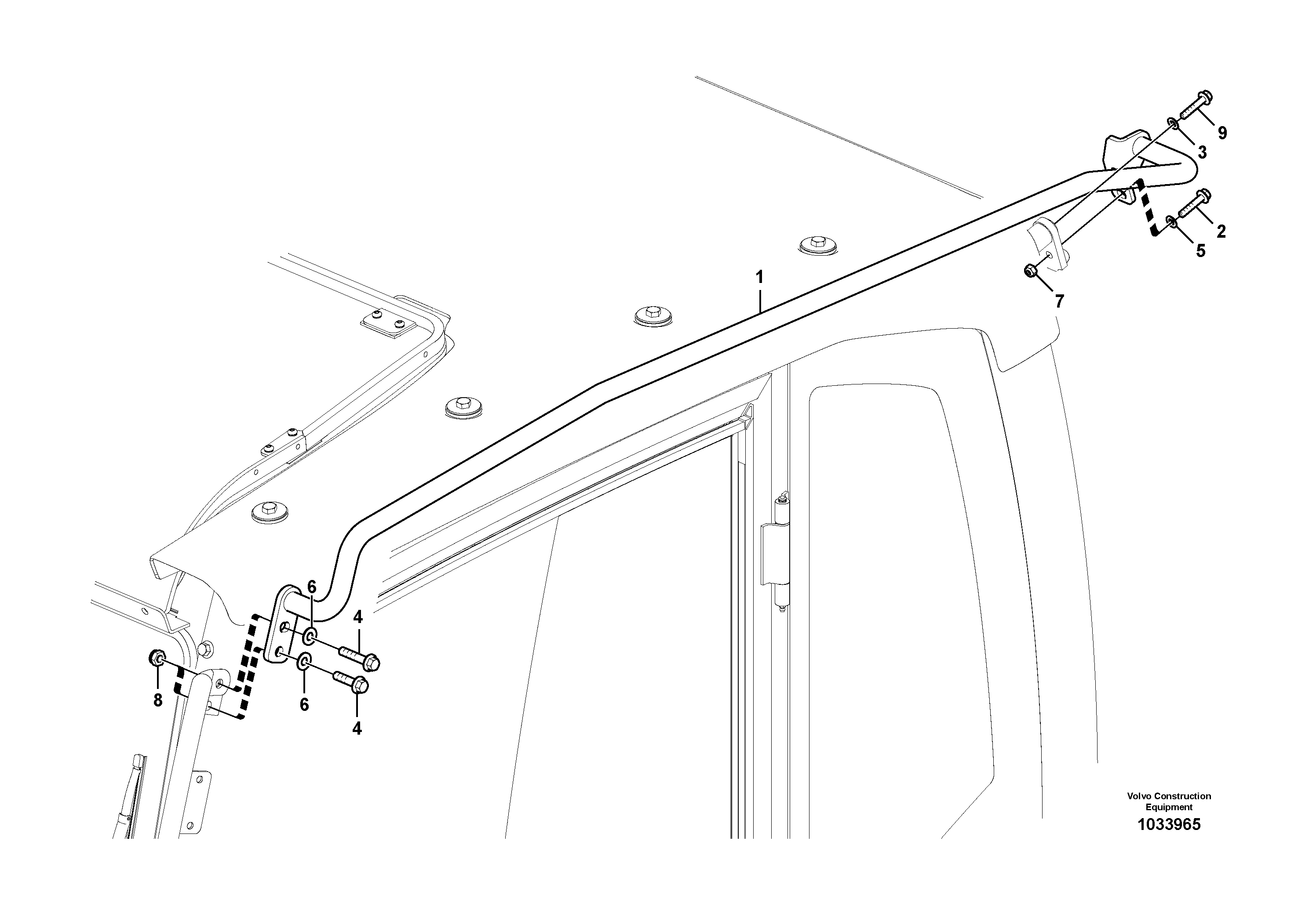 Схема запчастей Volvo EW210C - 84942 Перила EW210C