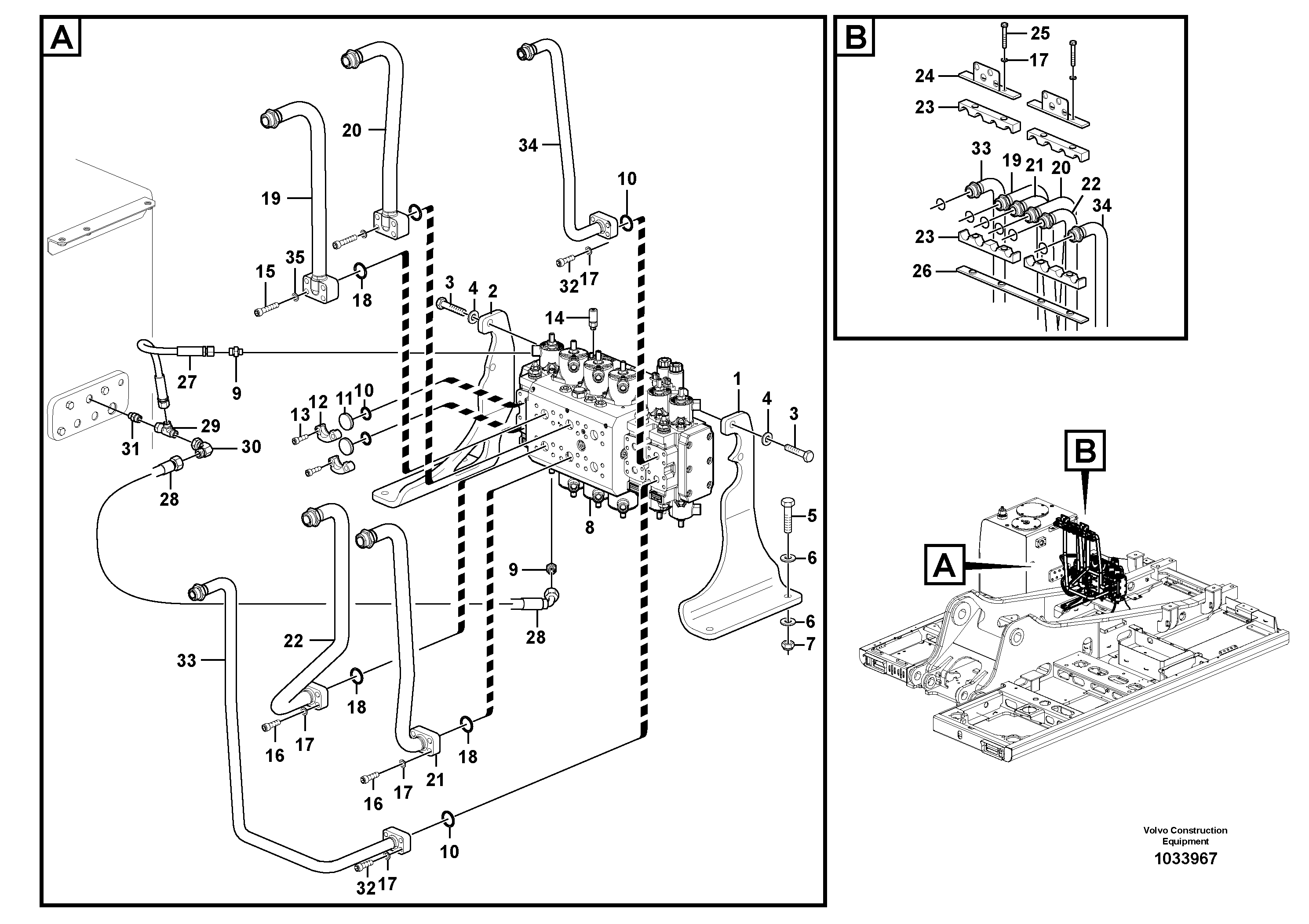 Схема запчастей Volvo EW210C - 102819 Hydraulic valve EW210C