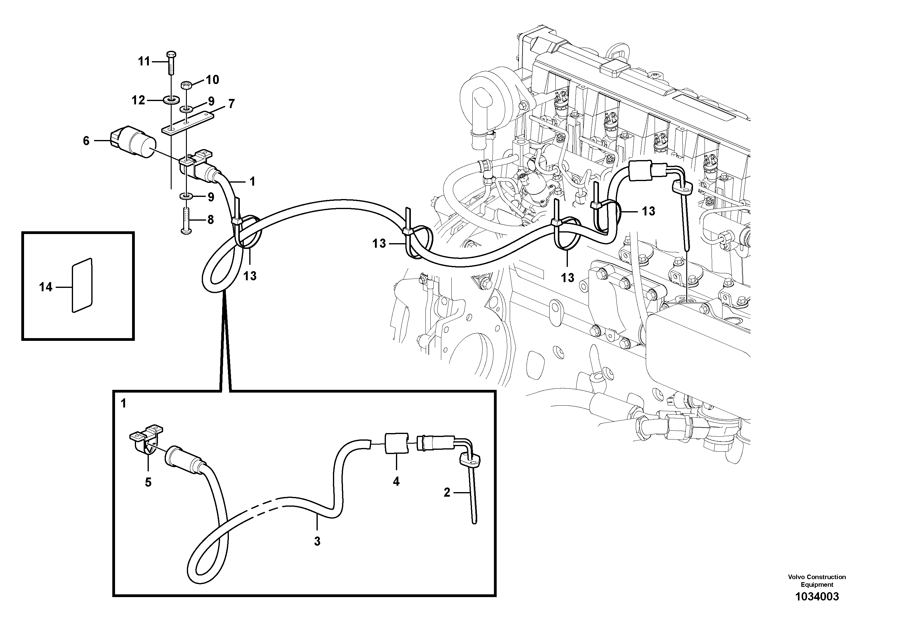 Схема запчастей Volvo EW210C - 82772 Engine block heater EW210C