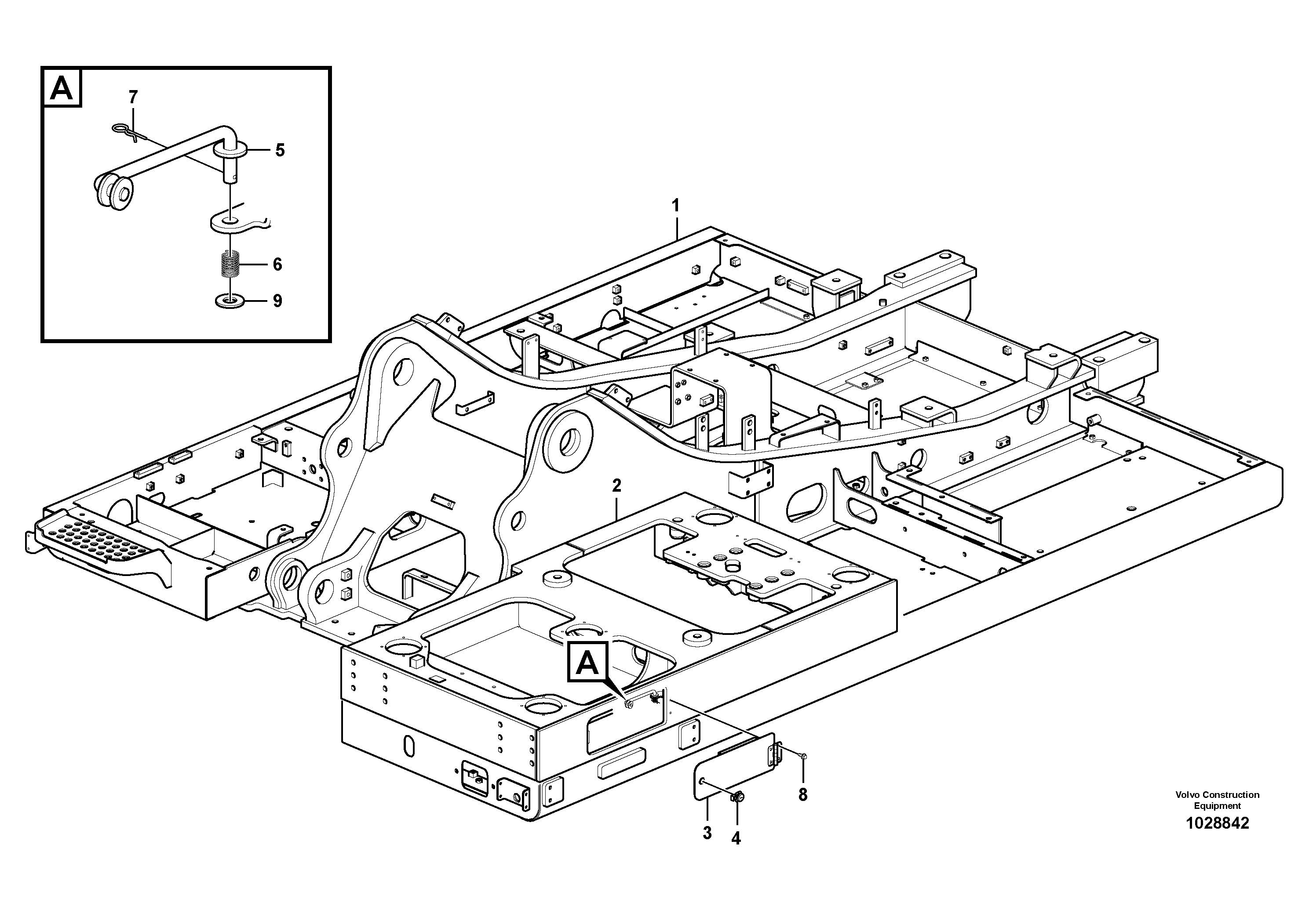 Схема запчастей Volvo EC240C - 96543 Upper frame EC240C