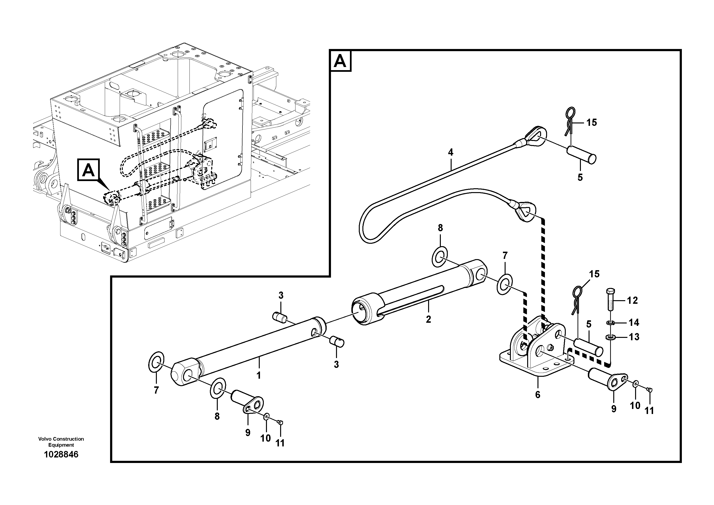 Схема запчастей Volvo EC240C - 60729 Cab elevation on superstructure EC240C