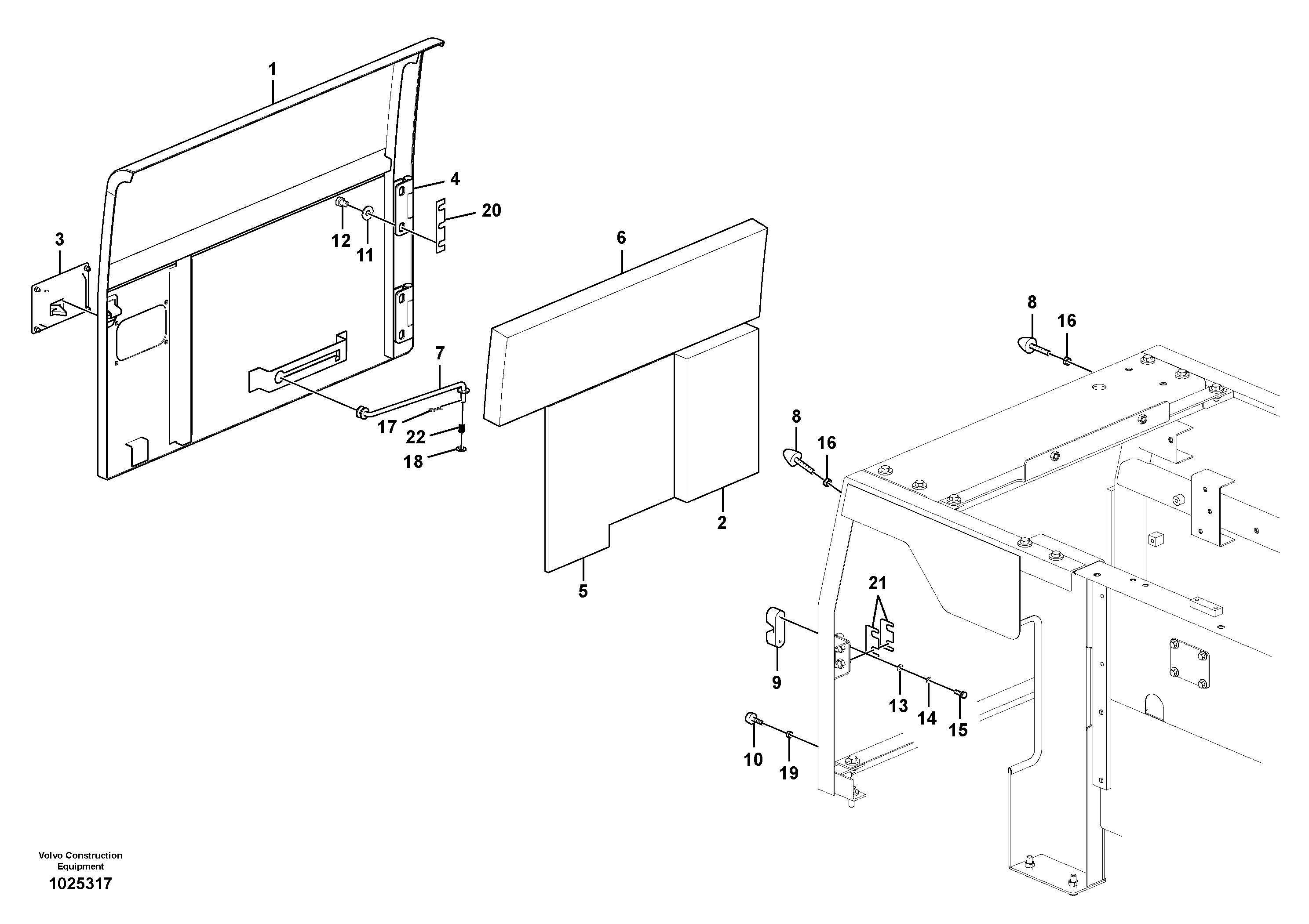 Схема запчастей Volvo EC240C - 11673 Door, side EC240C