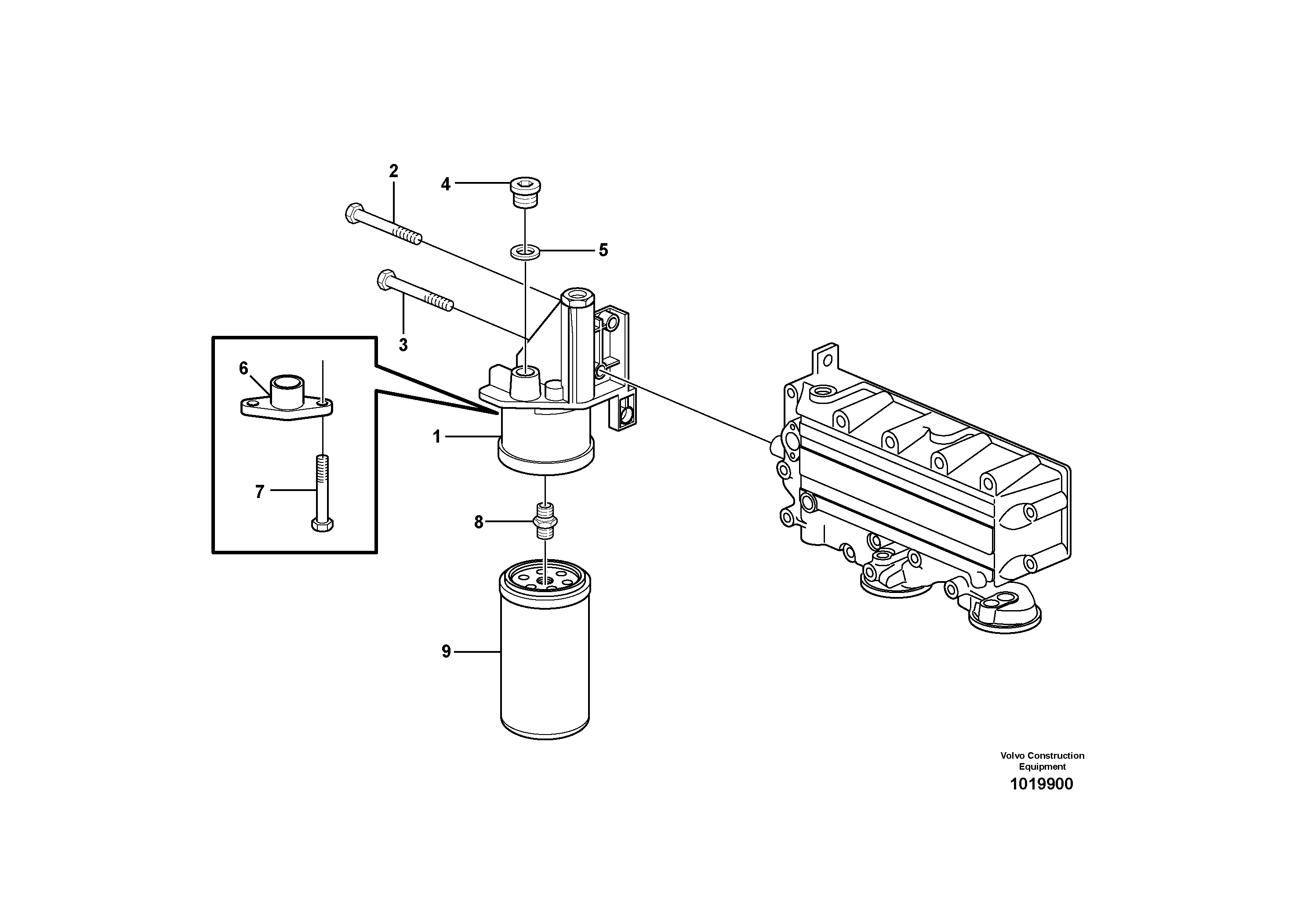 Схема запчастей Volvo EC240C - 34442 Фильтр топливный EC240C