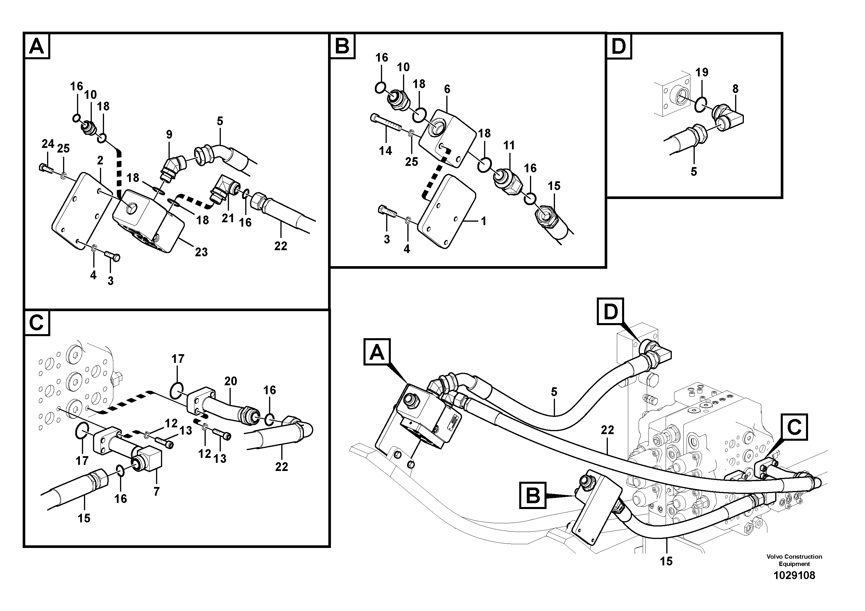 Схема запчастей Volvo EC290C - 18906 Working hydraulic, hammer and shear for upper EC290C