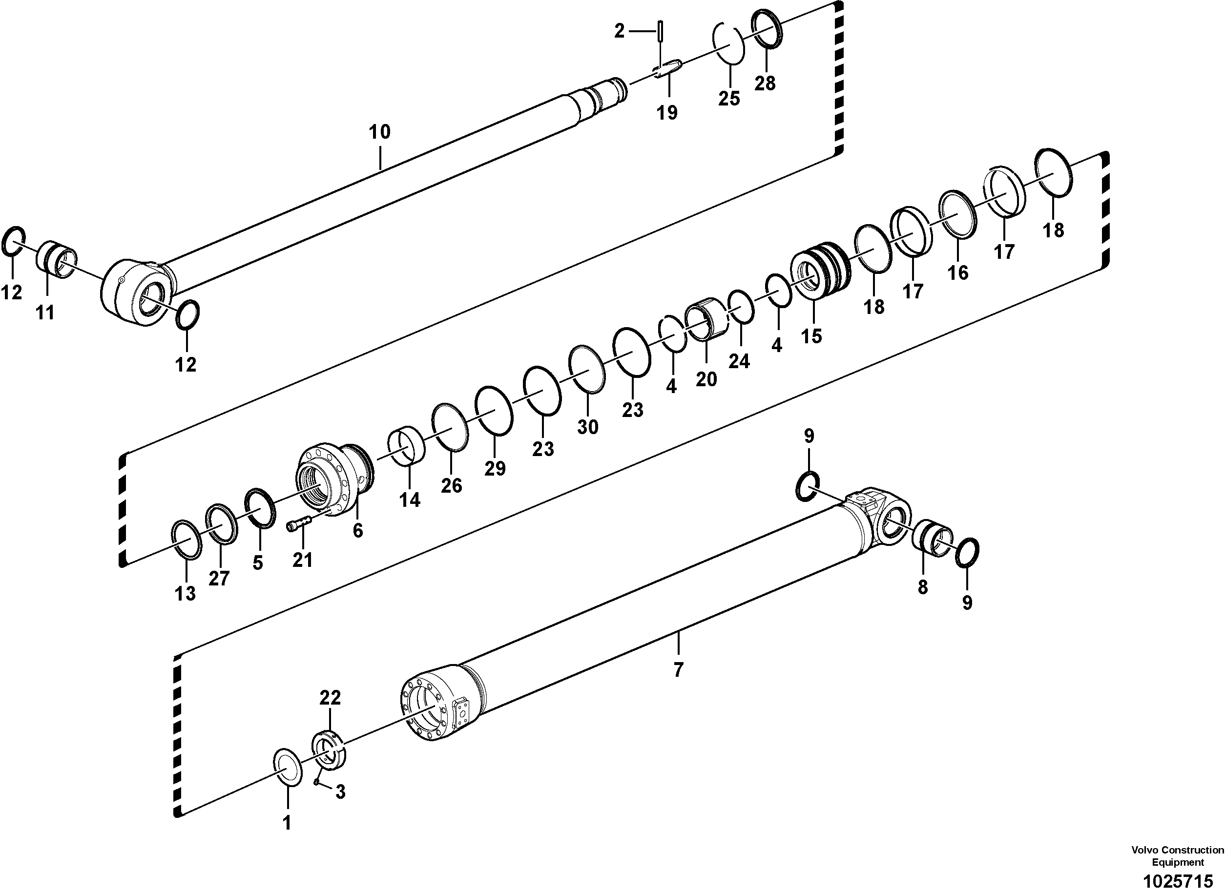 Схема запчастей Volvo EC290C - 87588 Dipper arm cylinder EC290C