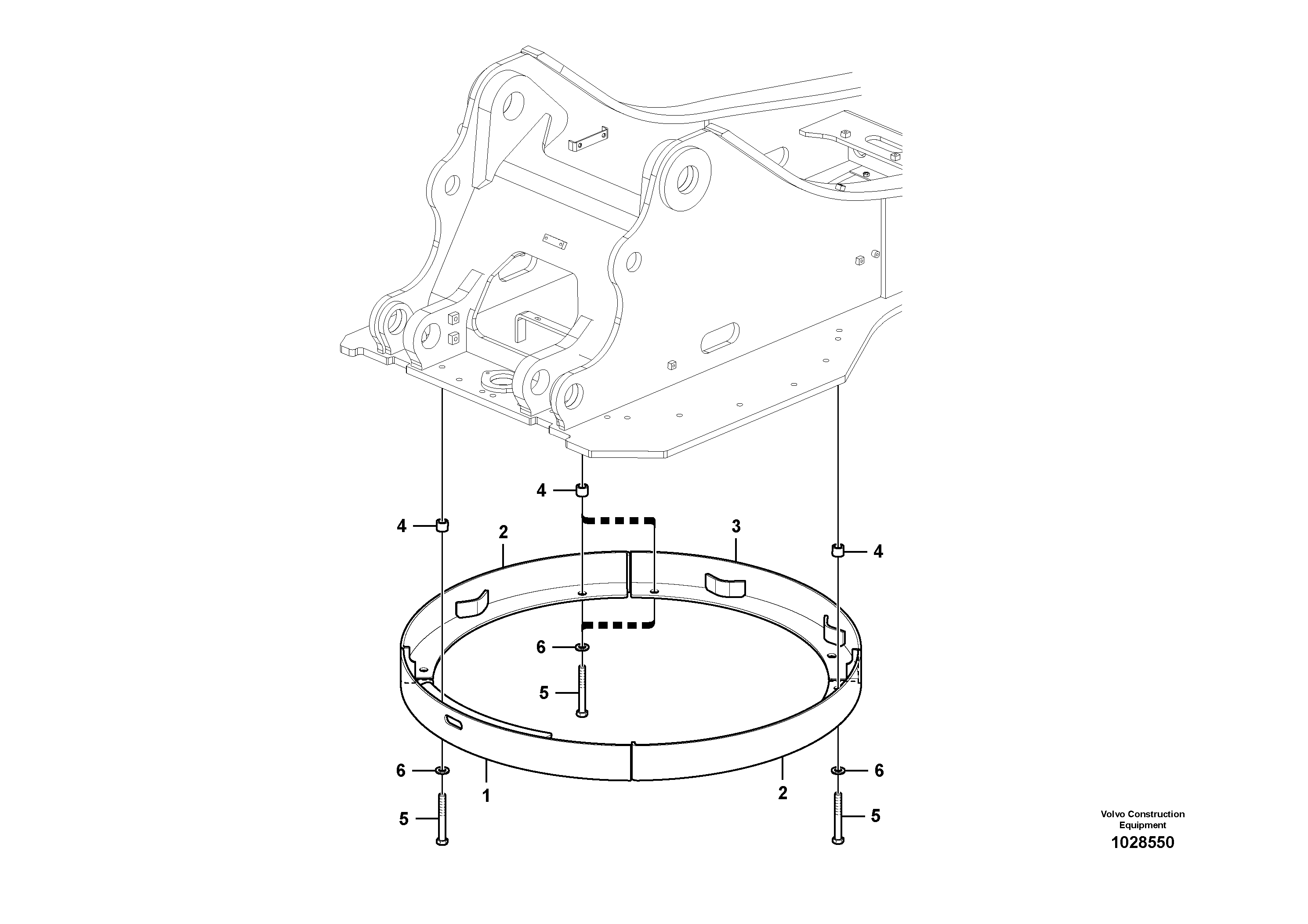 Схема запчастей Volvo EC290C - 19960 Cover, Swing gear EC290C