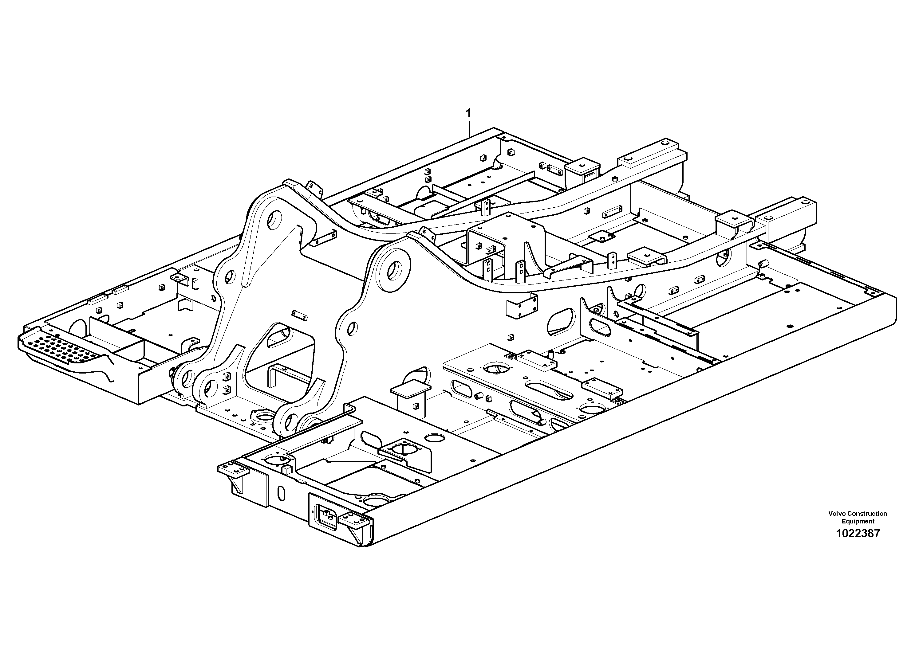 Схема запчастей Volvo EC290C - 14124 Upper frame EC290C