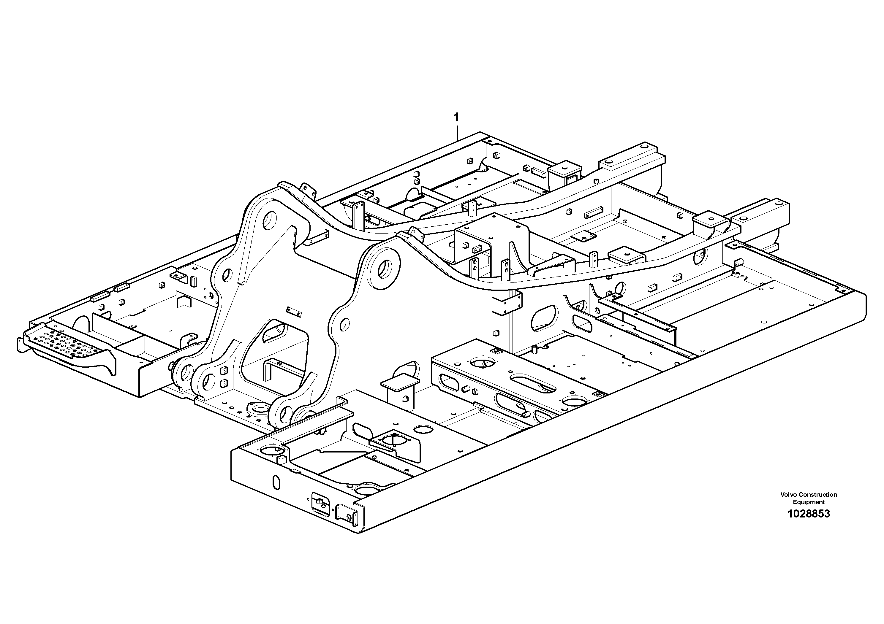 Схема запчастей Volvo EC290C - 62882 Upper frame EC290C