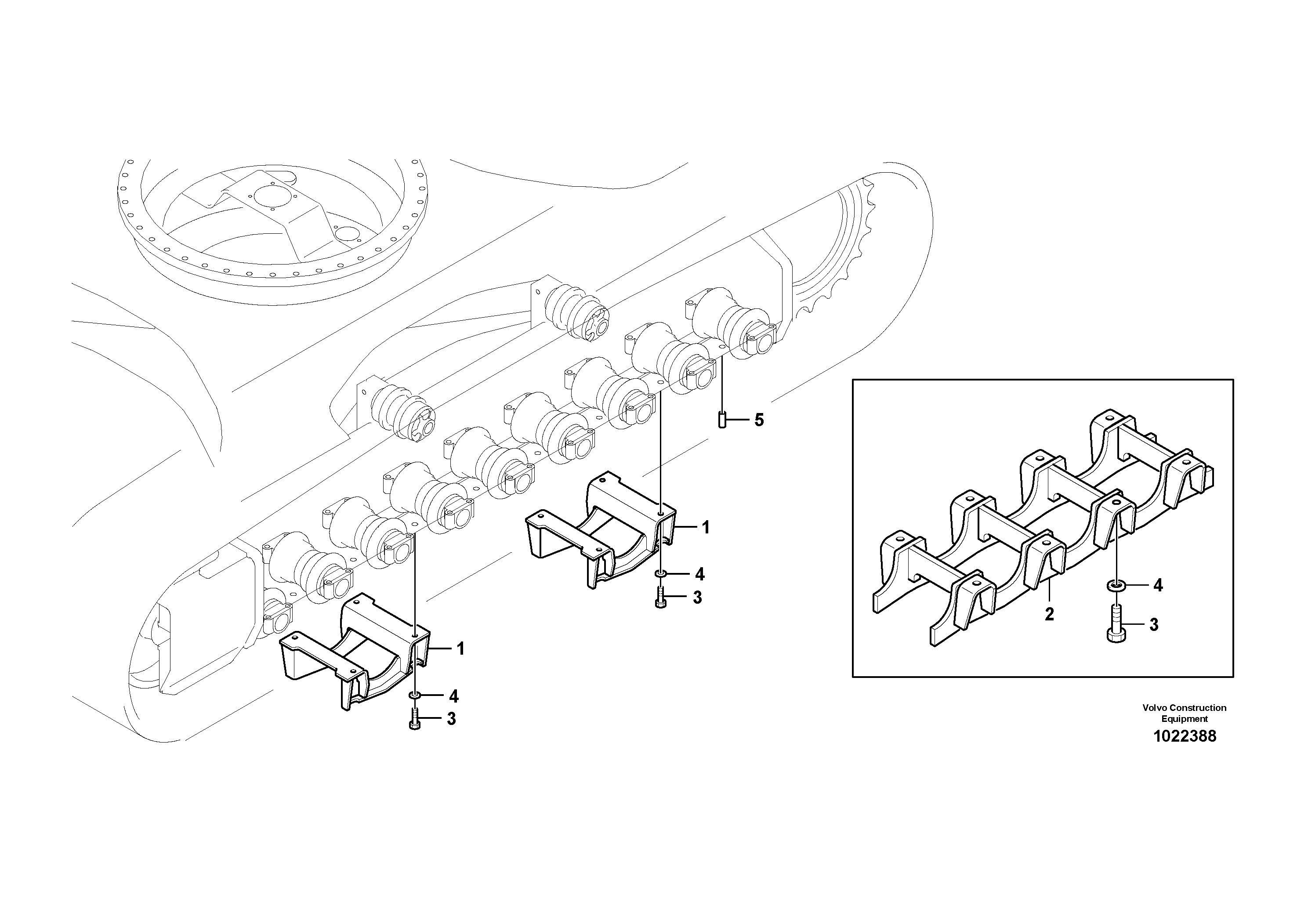 Схема запчастей Volvo EC290C - 80410 Undercarriage, track guards EC290C