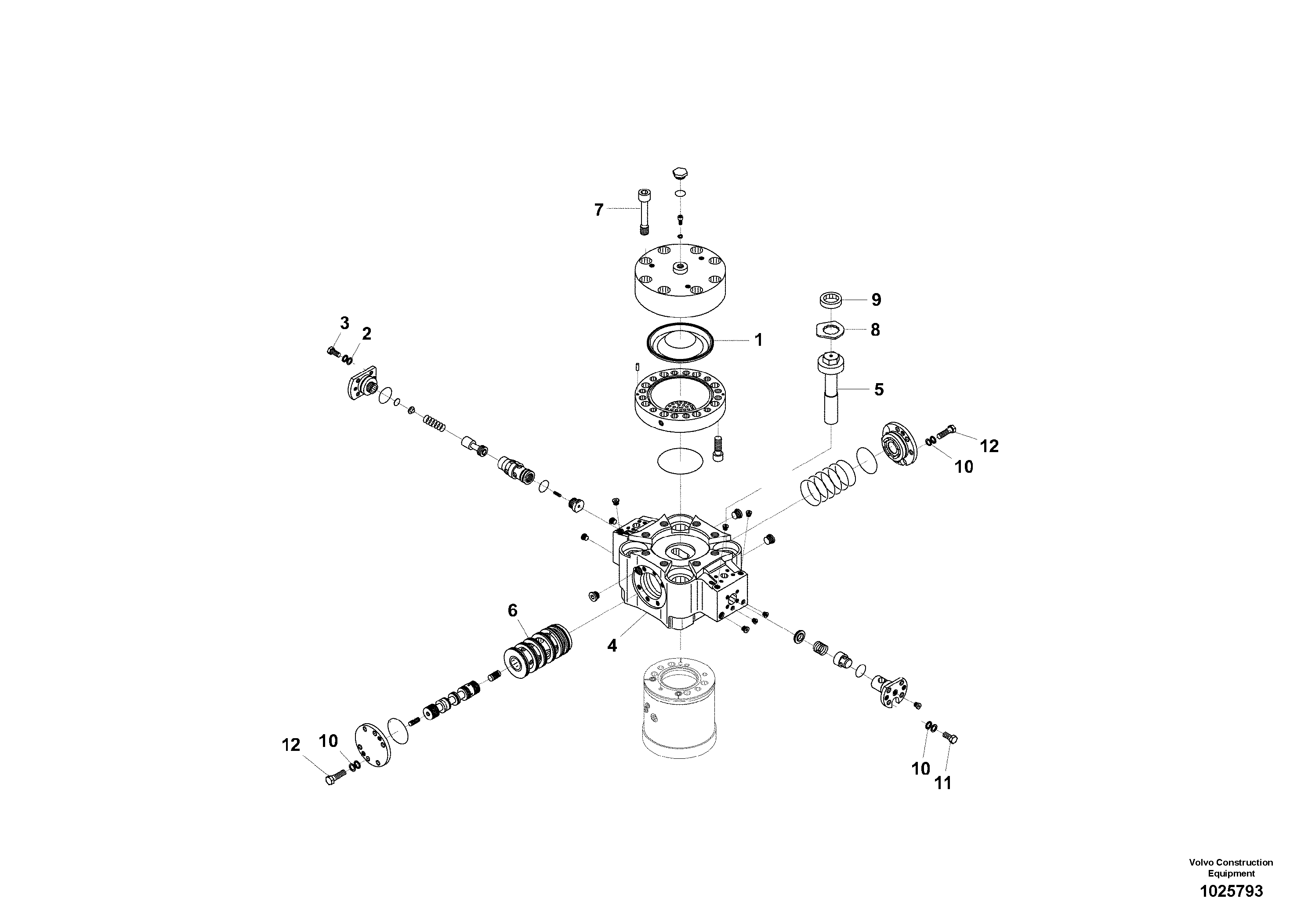Схема запчастей Volvo EC290C - 41517 Hydraulic hammer, Accumulator ATTACHMENTS ATTACHMENTS EXCAVATORS BUCKETS&HAMMERS, GEN. B/C