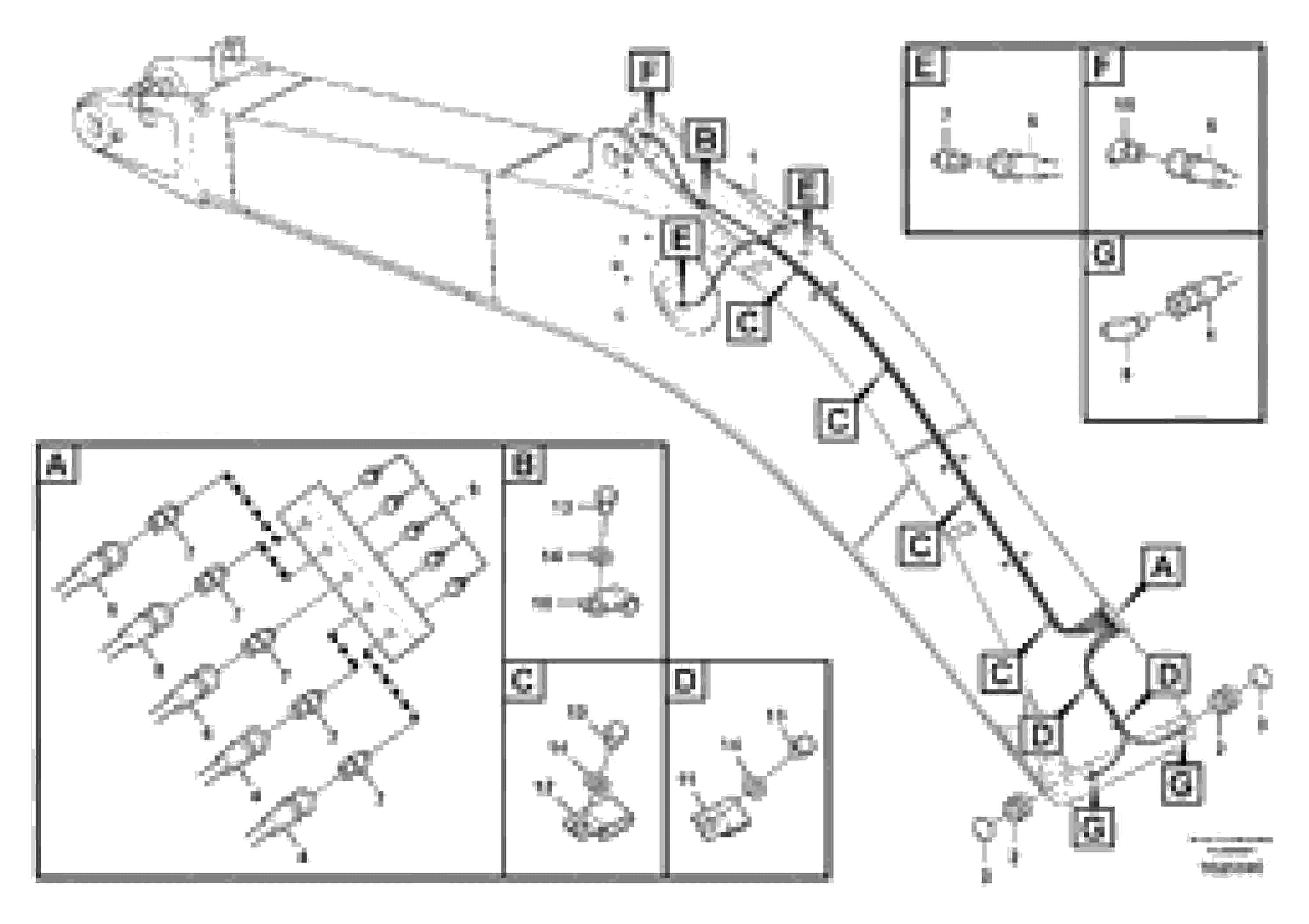 Схема запчастей Volvo EC330C - 62368 Boom and grease piping EC330C