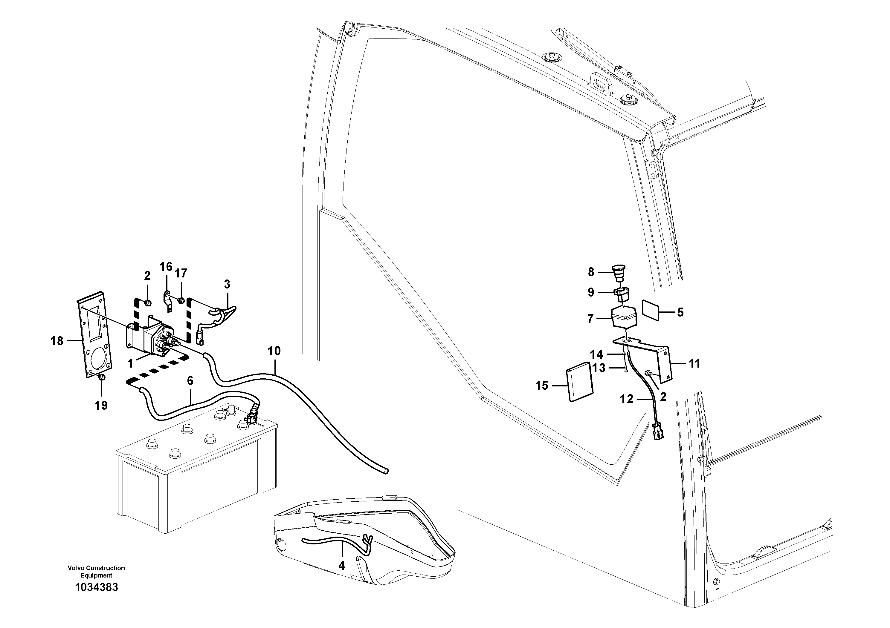 Схема запчастей Volvo EC330C - 101988 Cable harness, waste handler EC330C