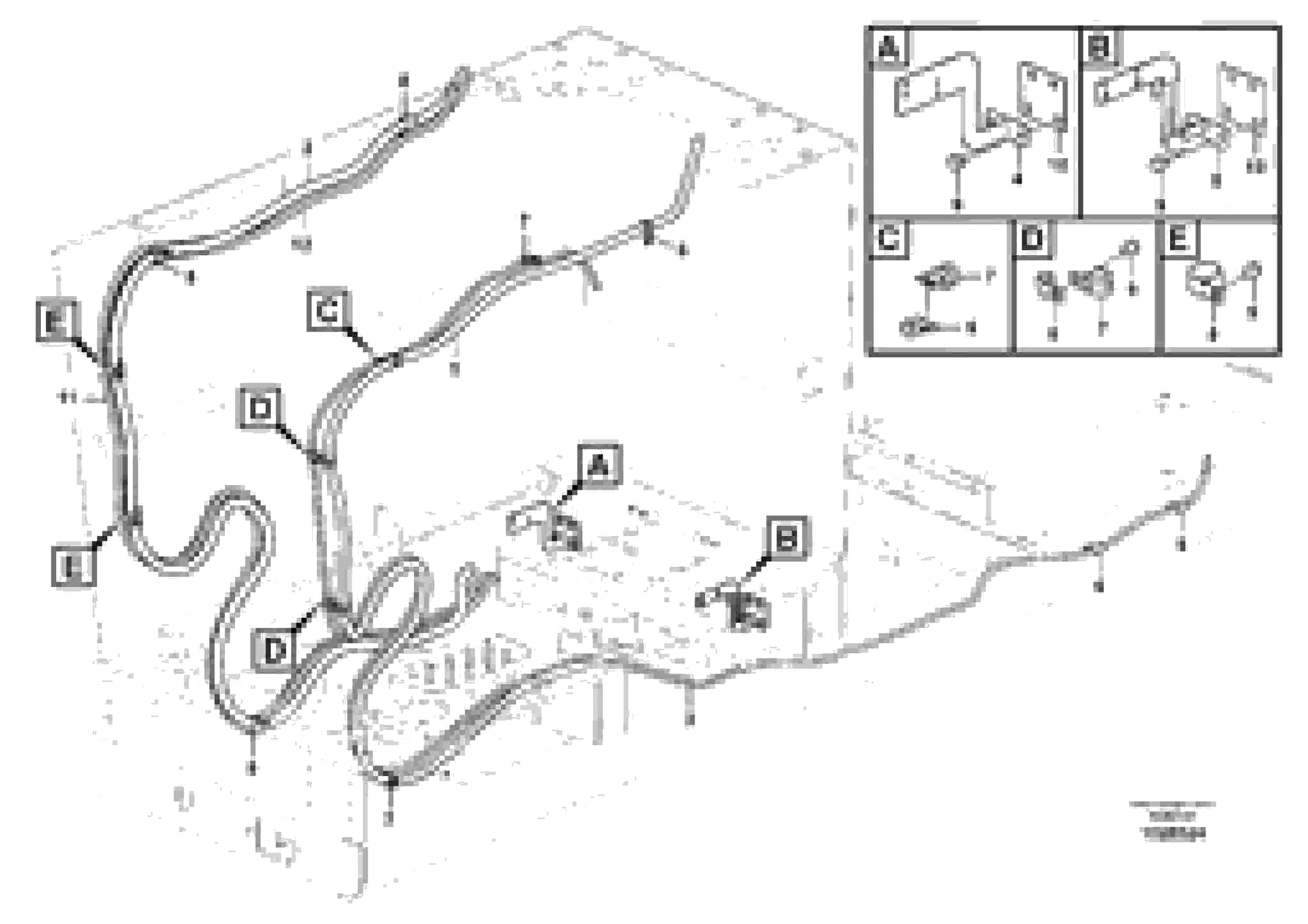 Схема запчастей Volvo EC330C - 60144 Cable harness, waste handler EC330C