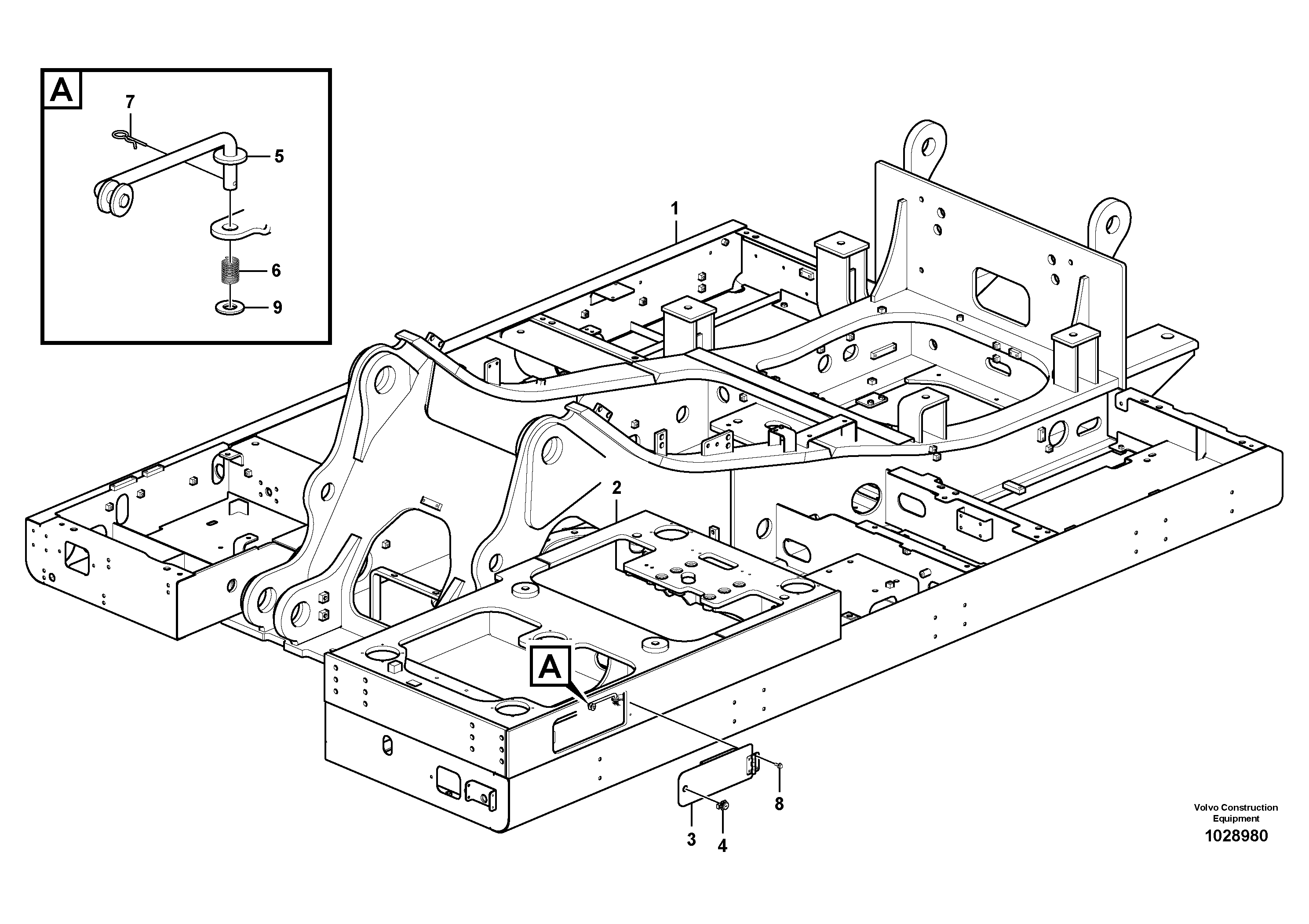 Схема запчастей Volvo EC330C - 99267 Upper frame EC330C