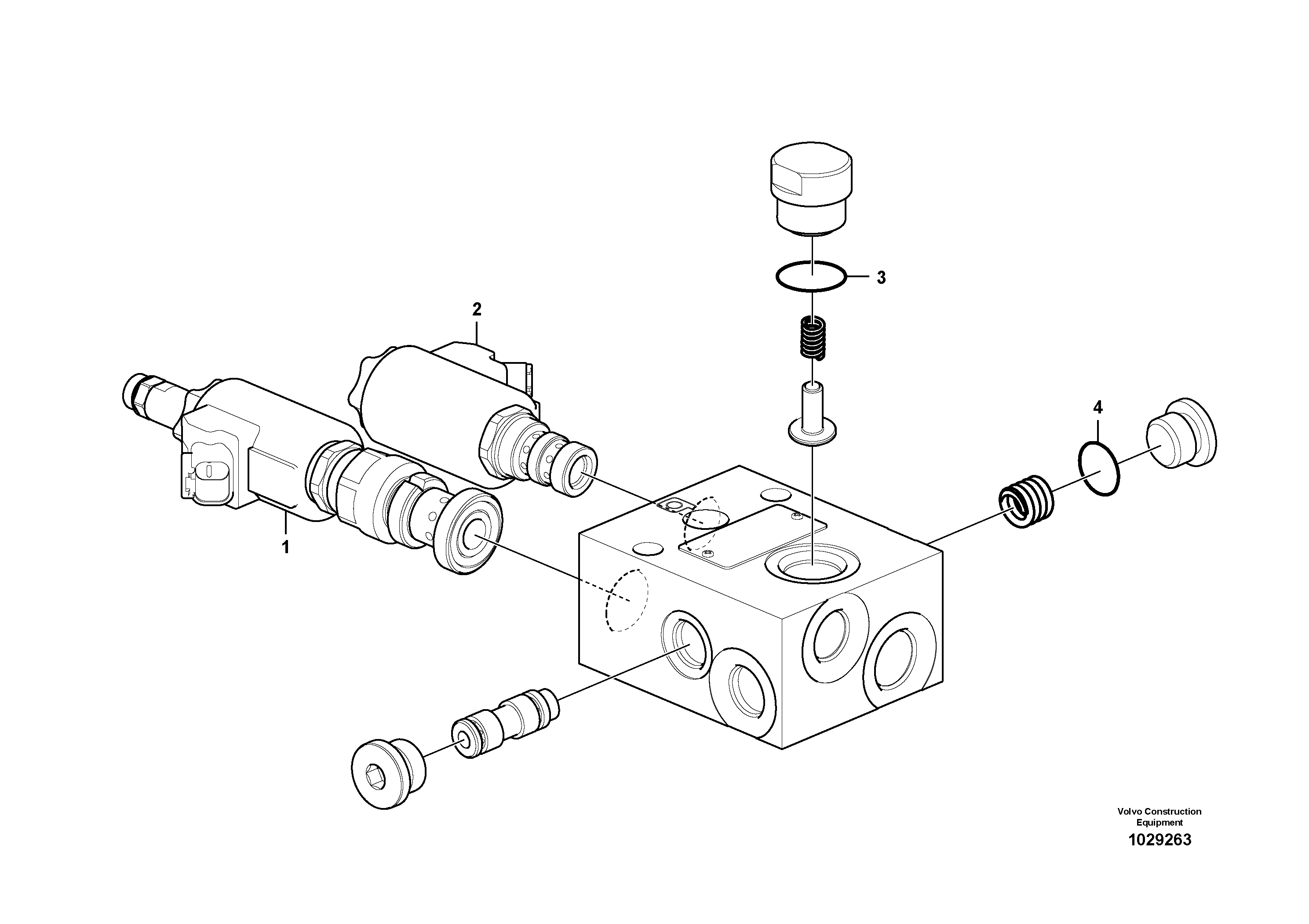 Схема запчастей Volvo EC330C - 43042 Reversible fan, valve EC330C