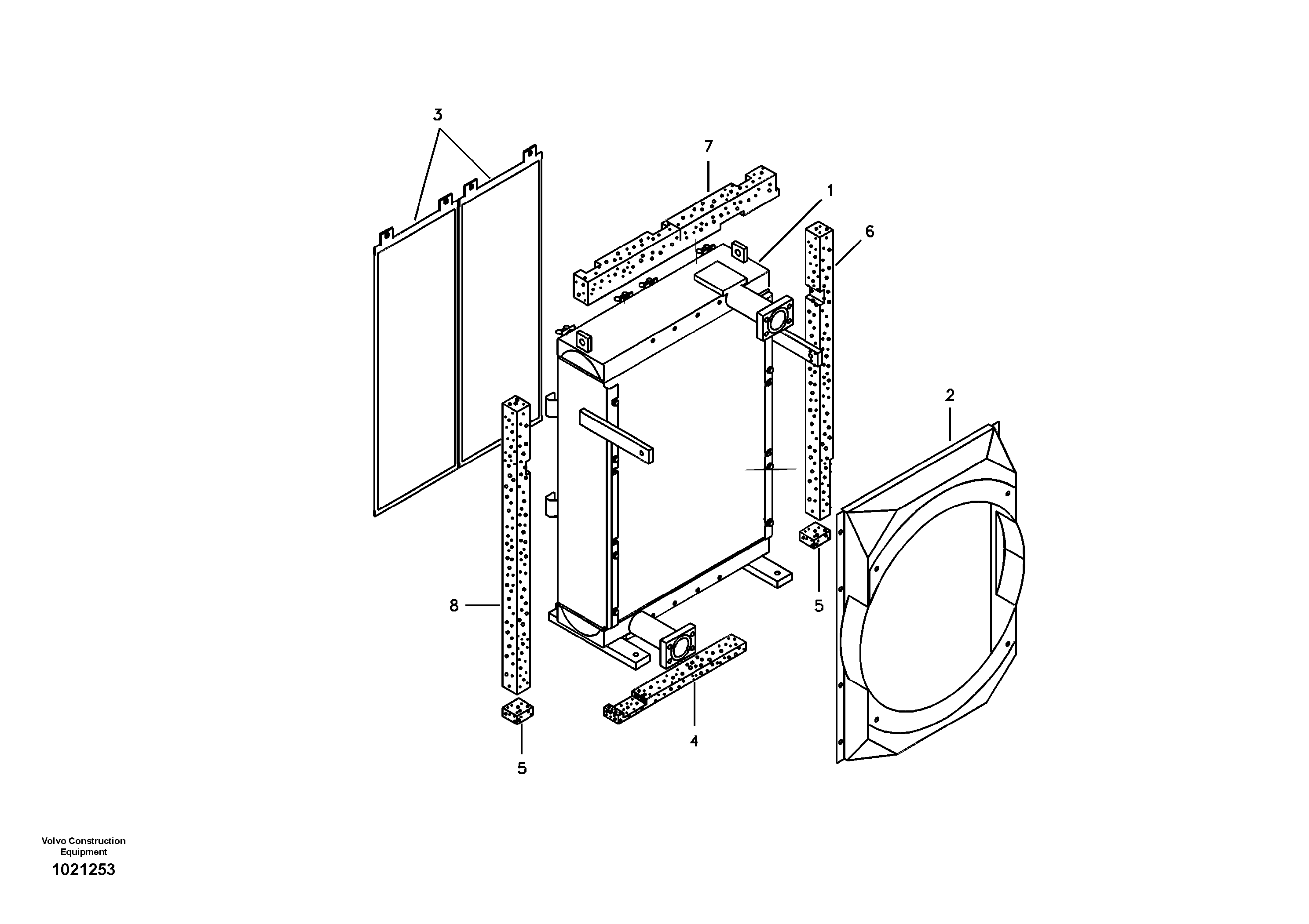 Схема запчастей Volvo EC330C - 96848 Hydraulic system, oil cooler EC330C