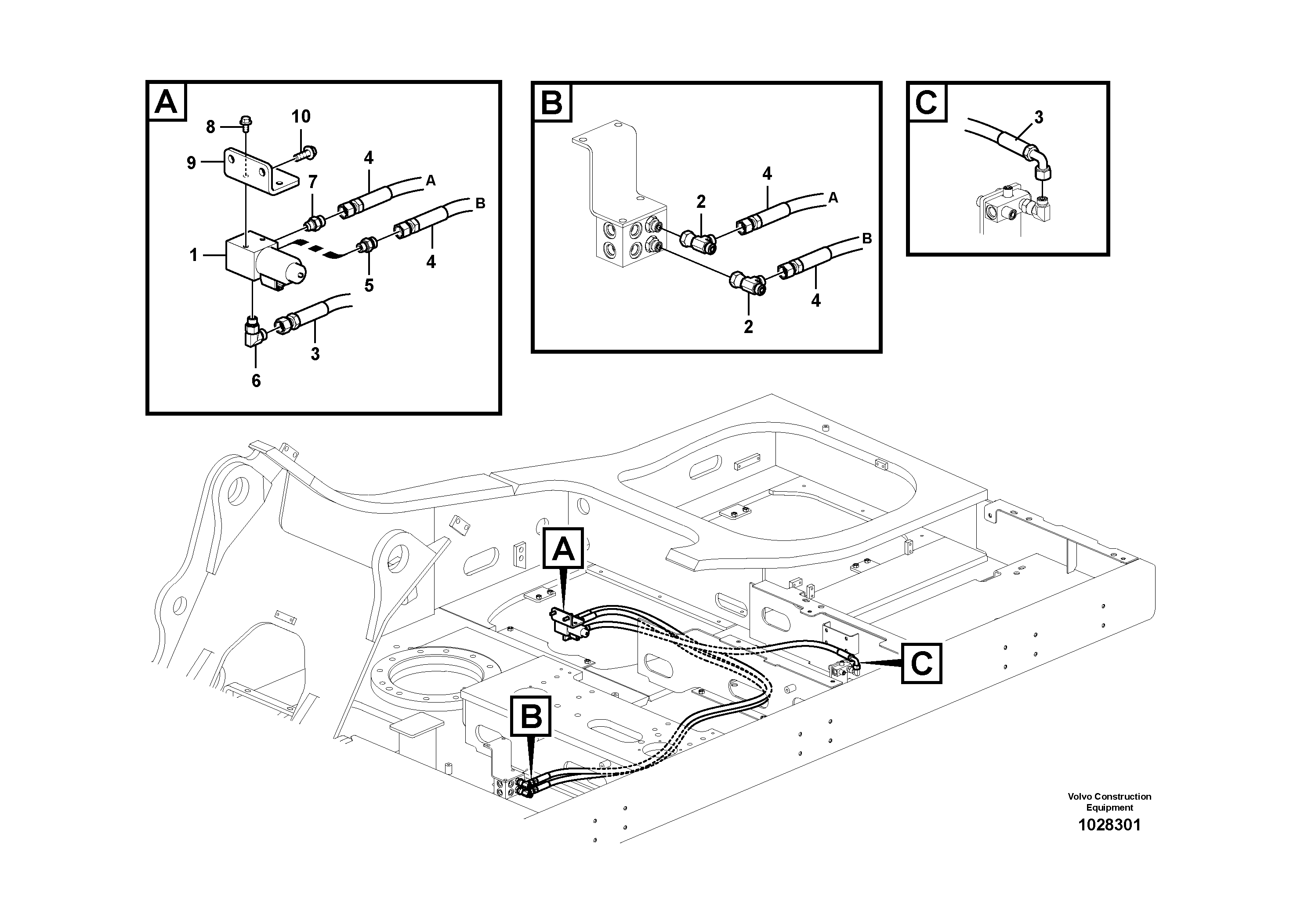 Схема запчастей Volvo EC330C - 37315 Servo system, hammer and shear EC330C