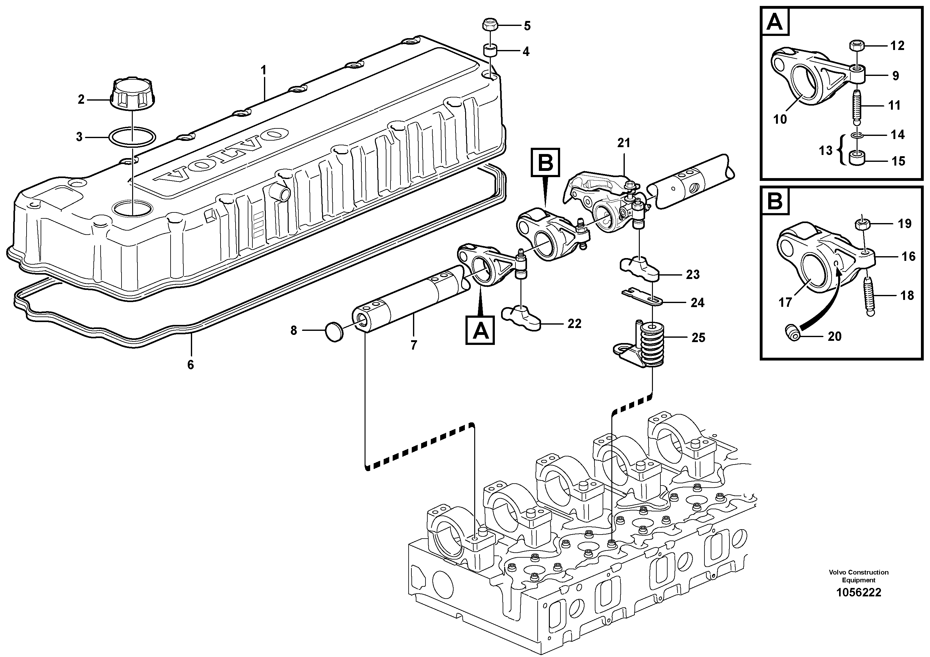 Схема запчастей Volvo EC330C - 100510 Valve mechanism EC330C