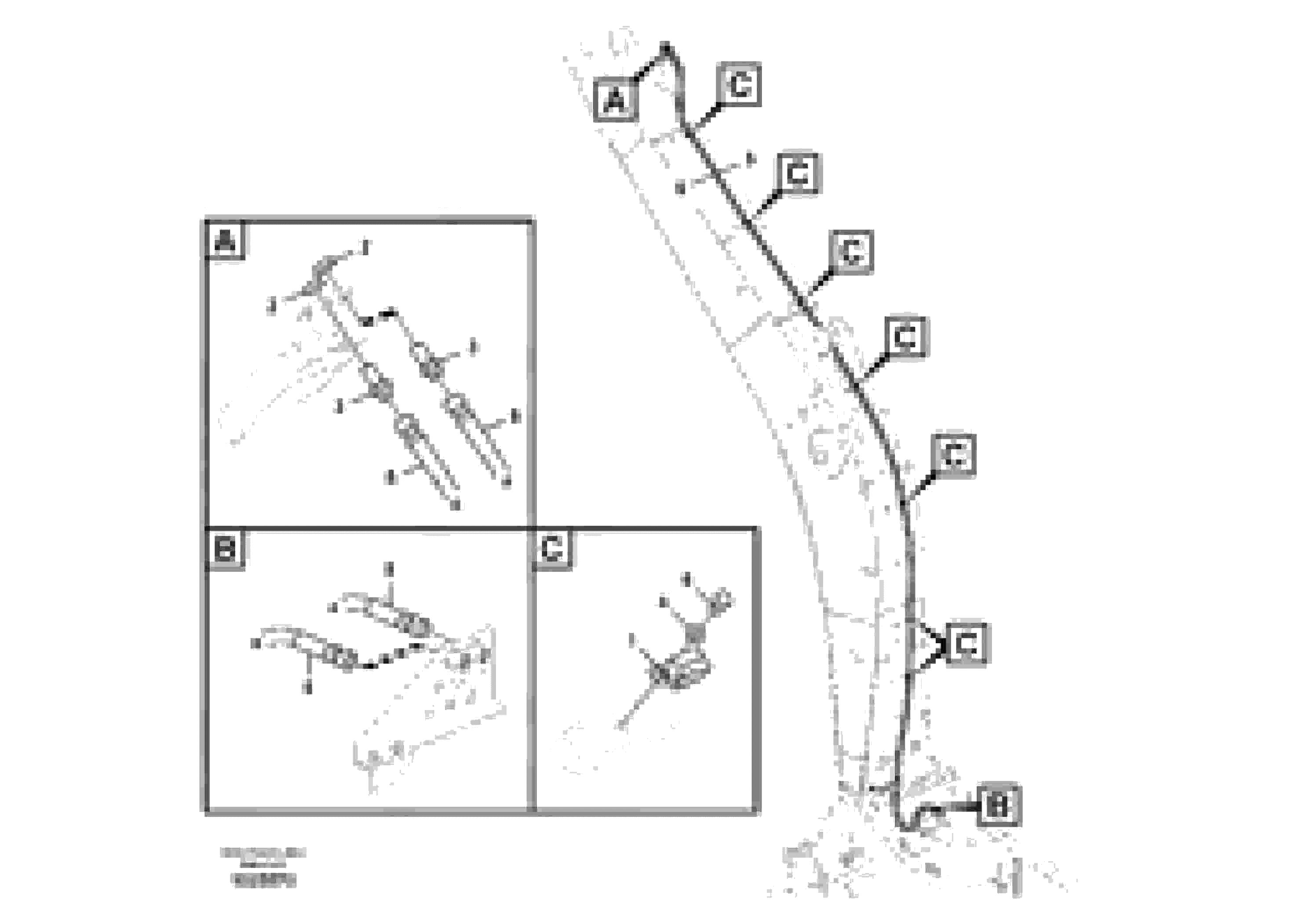 Схема запчастей Volvo EC330C - 51622 Working hydraulic, slope and rotator on boom EC330C