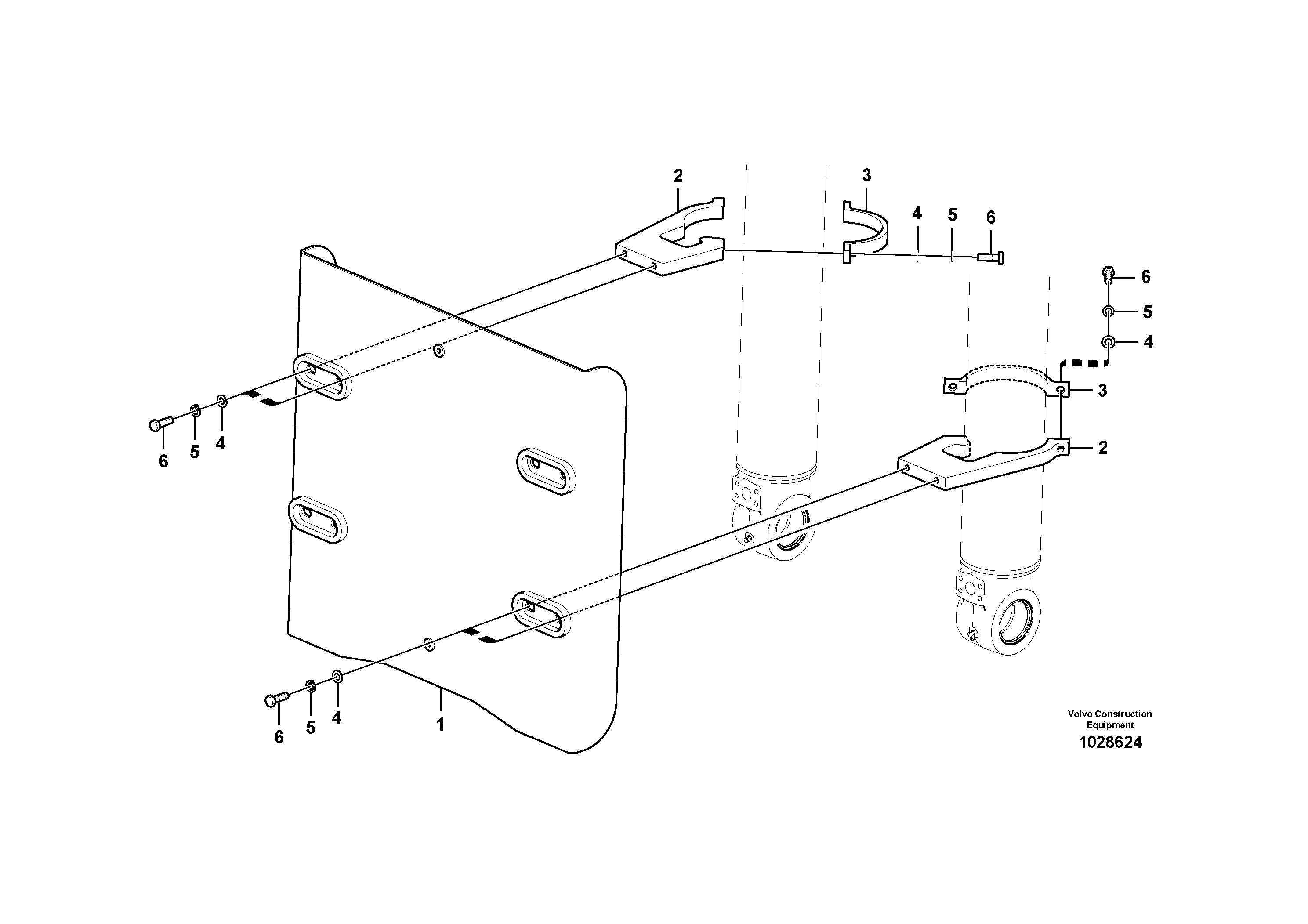 Схема запчастей Volvo EC360C - 36786 Protecting plate EC360C