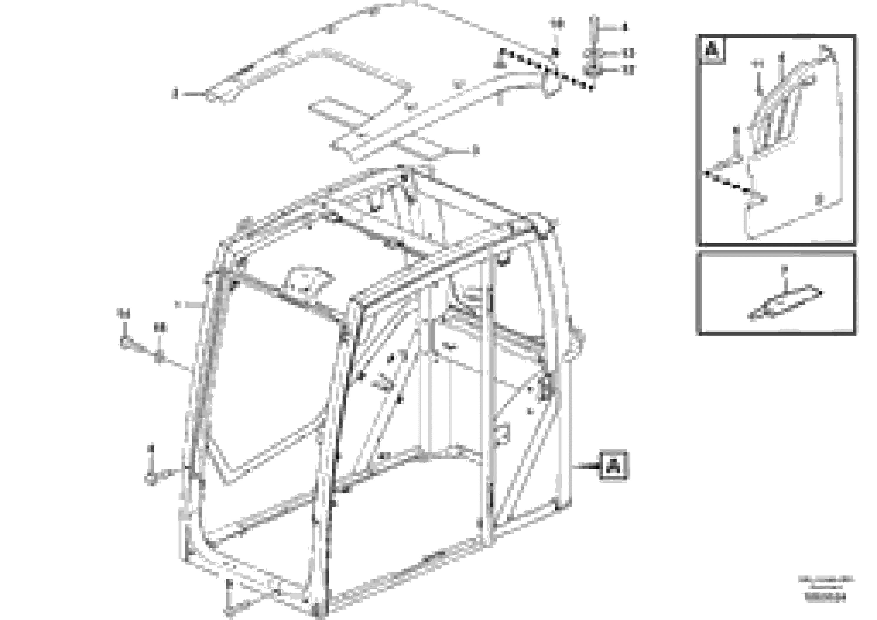 Схема запчастей Volvo EC360C - 22261 Cab : framework / roof EC360C