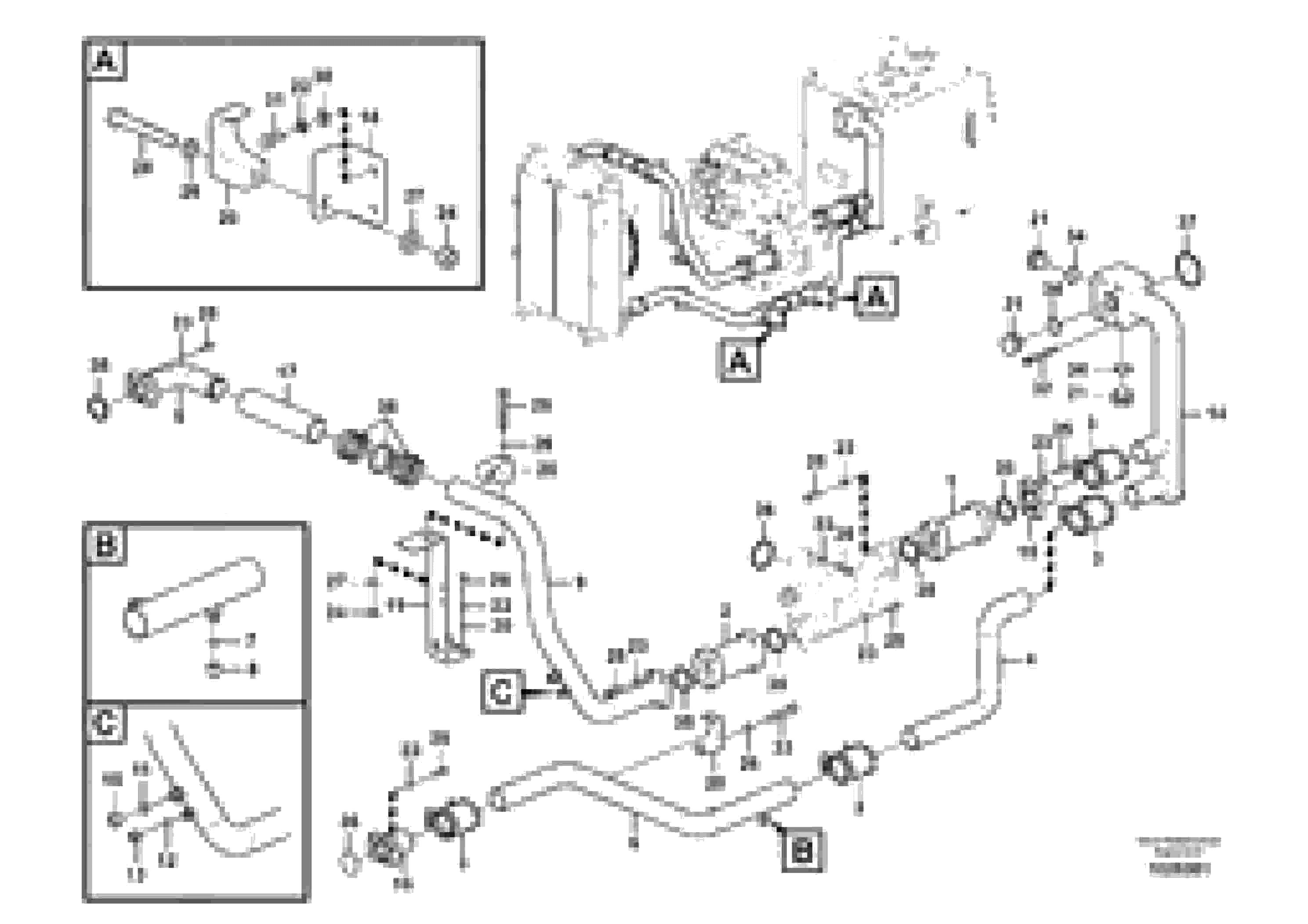 Схема запчастей Volvo EC360C - 35645 Hydraulic system, hydraulic tank to hydraulic oil cooler EC360C