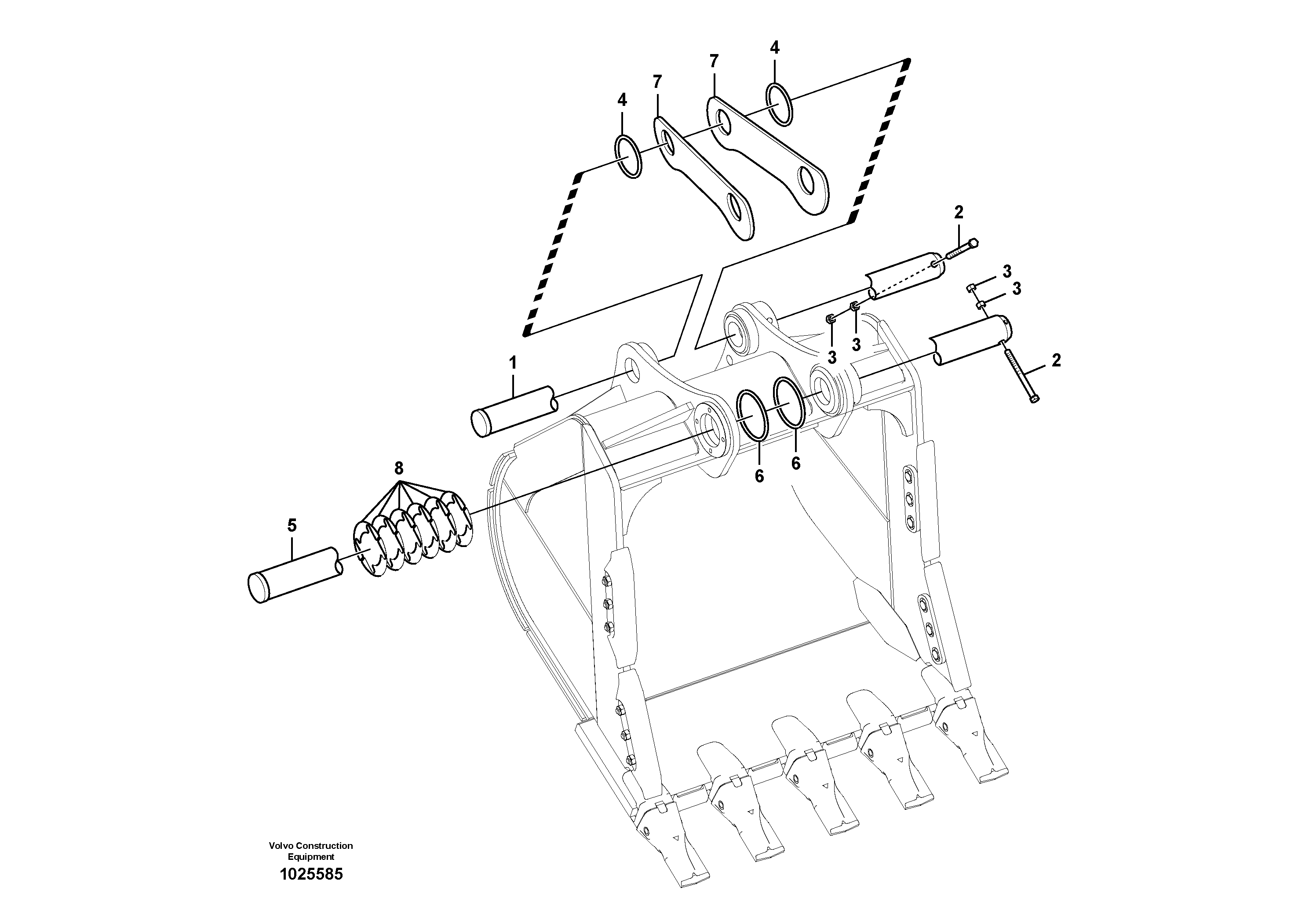 Схема запчастей Volvo EC360C - 51514 Links to bucket EC360C